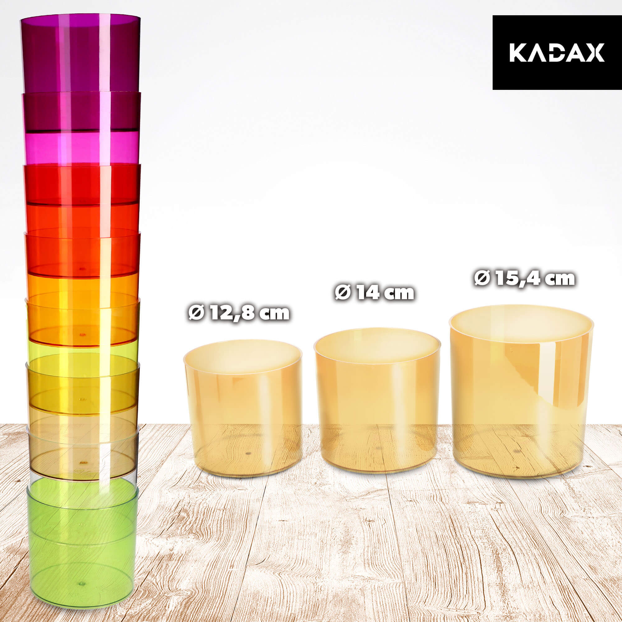 Doniczka na kwiaty okrągła Figari 12 cm, miodowy