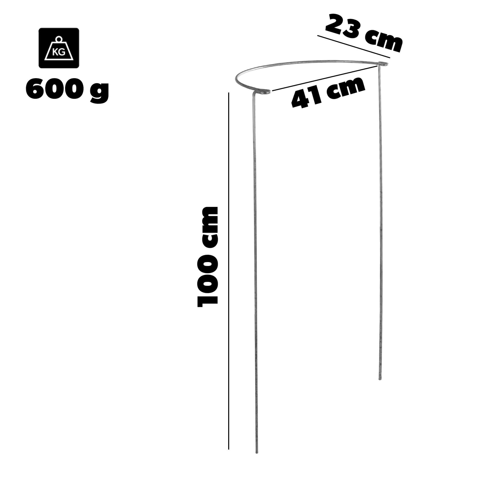 Podpora do roślin metalowa 100 x 38 cm