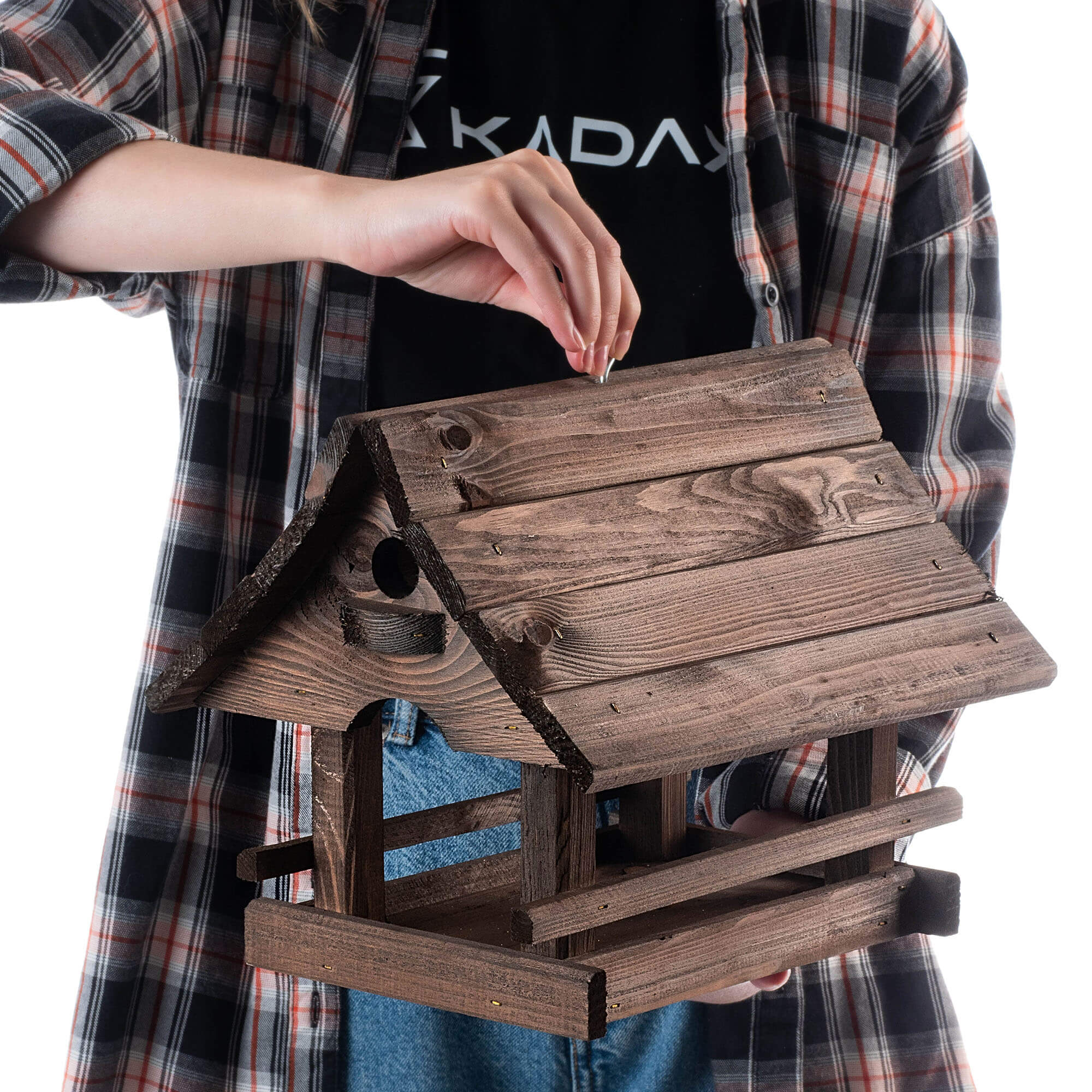 Karmnik dla ptaków Arbis domek 30 x 25 cm brązowy