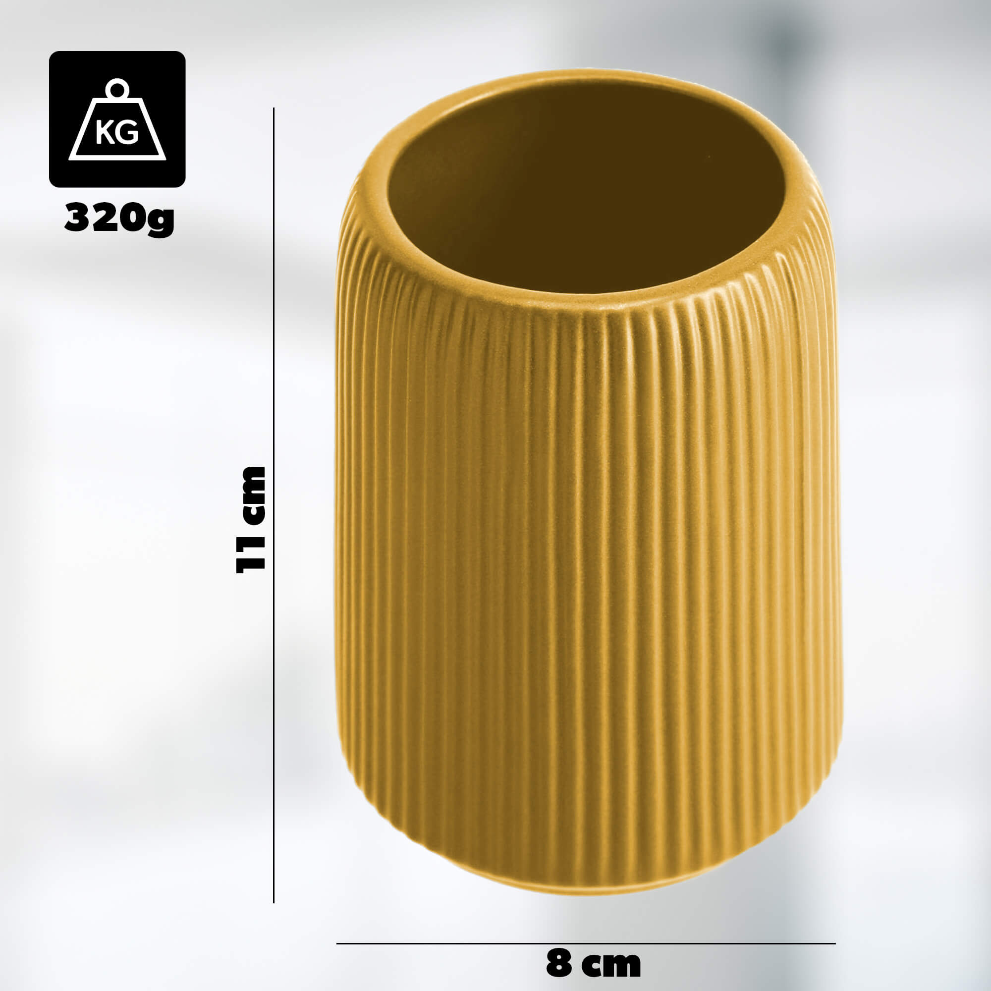 Kubek łazienkowy Mataro żółty