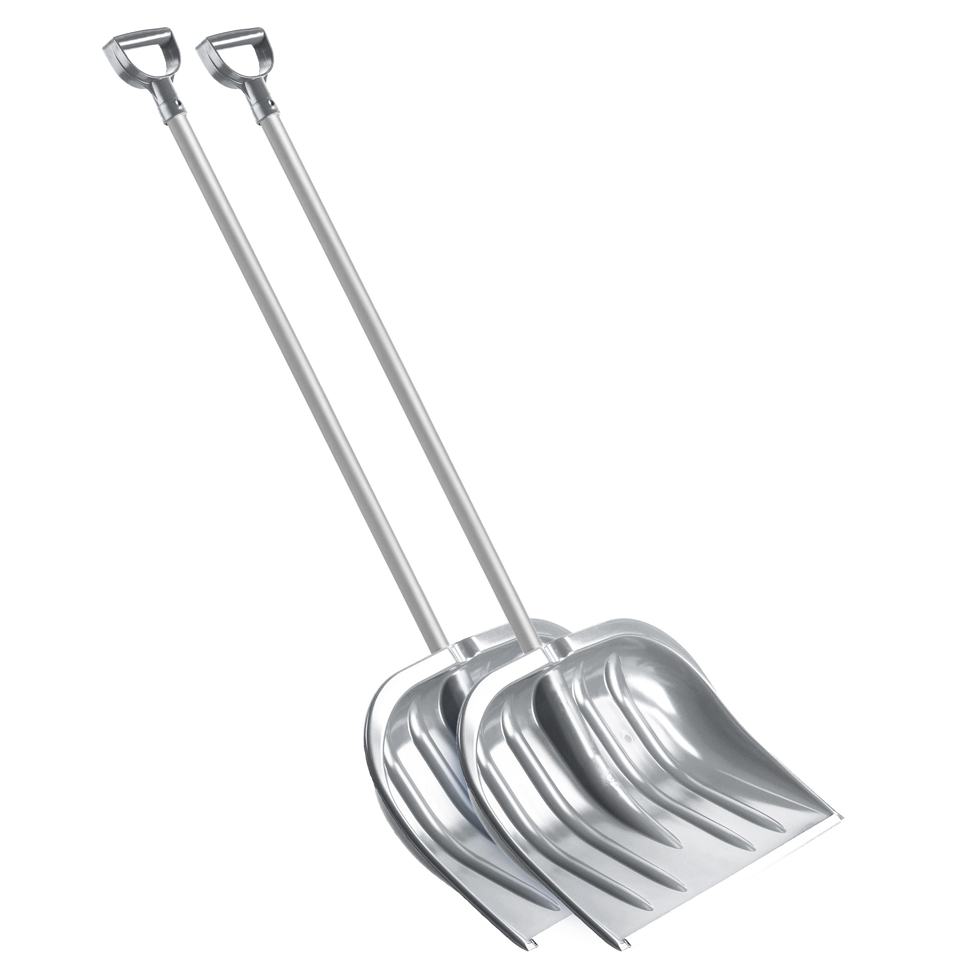 Zestaw łopat do odśnieżania śniegu trzonek aluminiowy srebrna 2szt