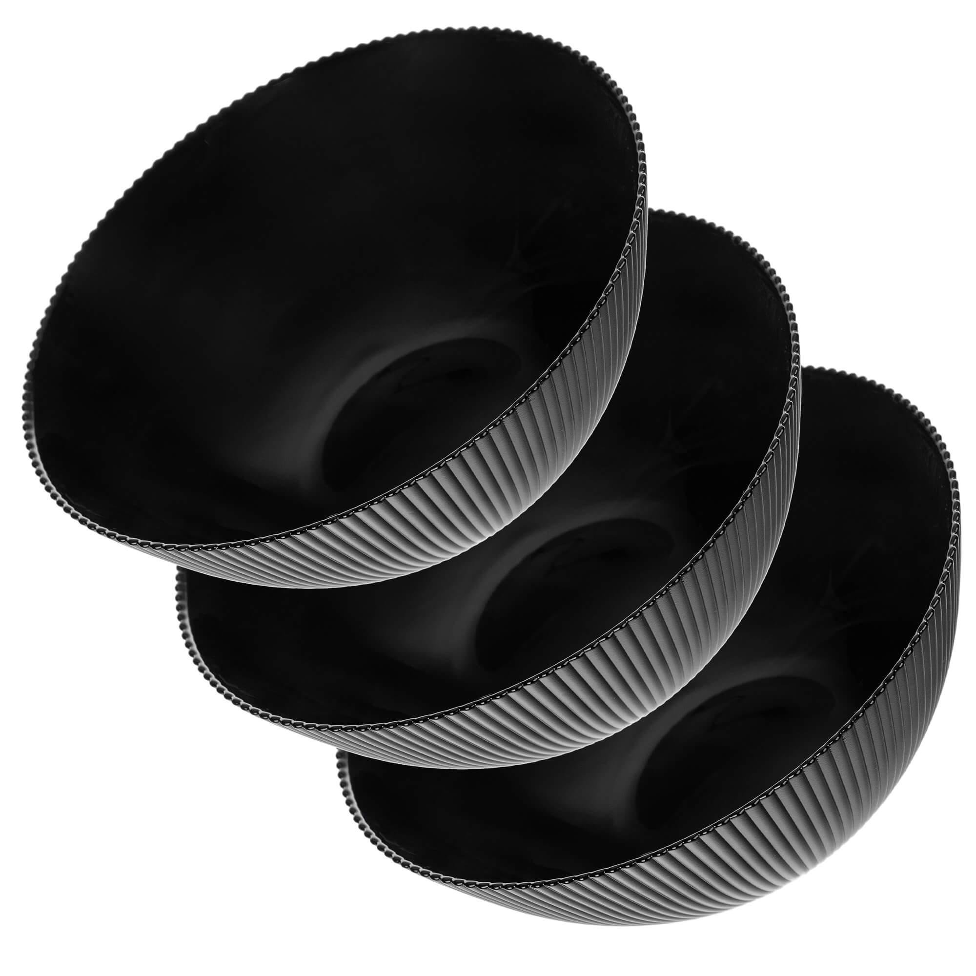 Salaterka szklana Regno 20.3 cm czarna 3 szt.