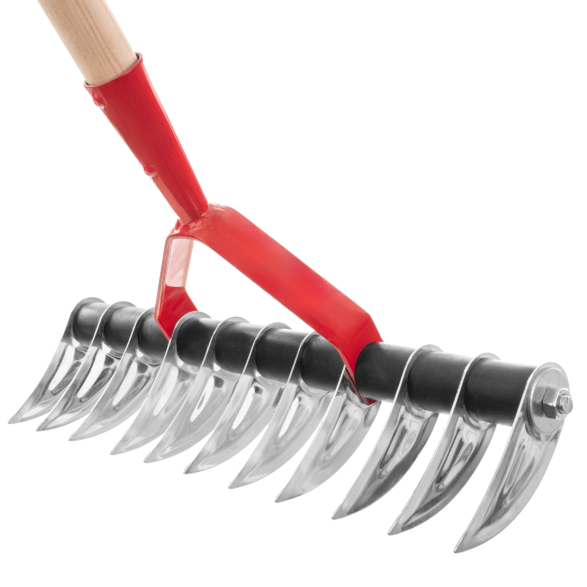 Aerator ręczny Strand z trzonkiem 143 cm, czerwony
