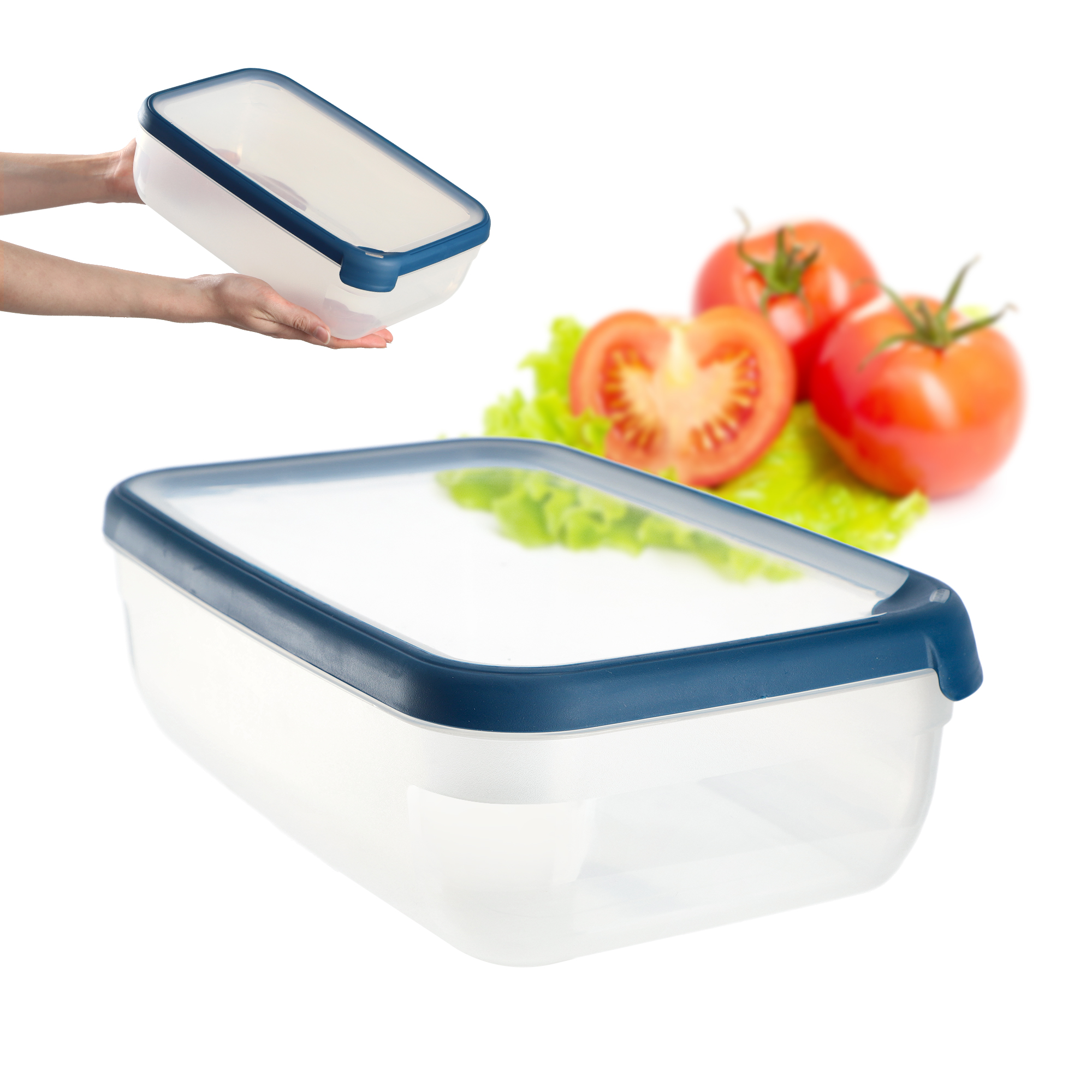 Pojemnik prostokątny 4L Curver Grand Chef Eco Line, niebieski