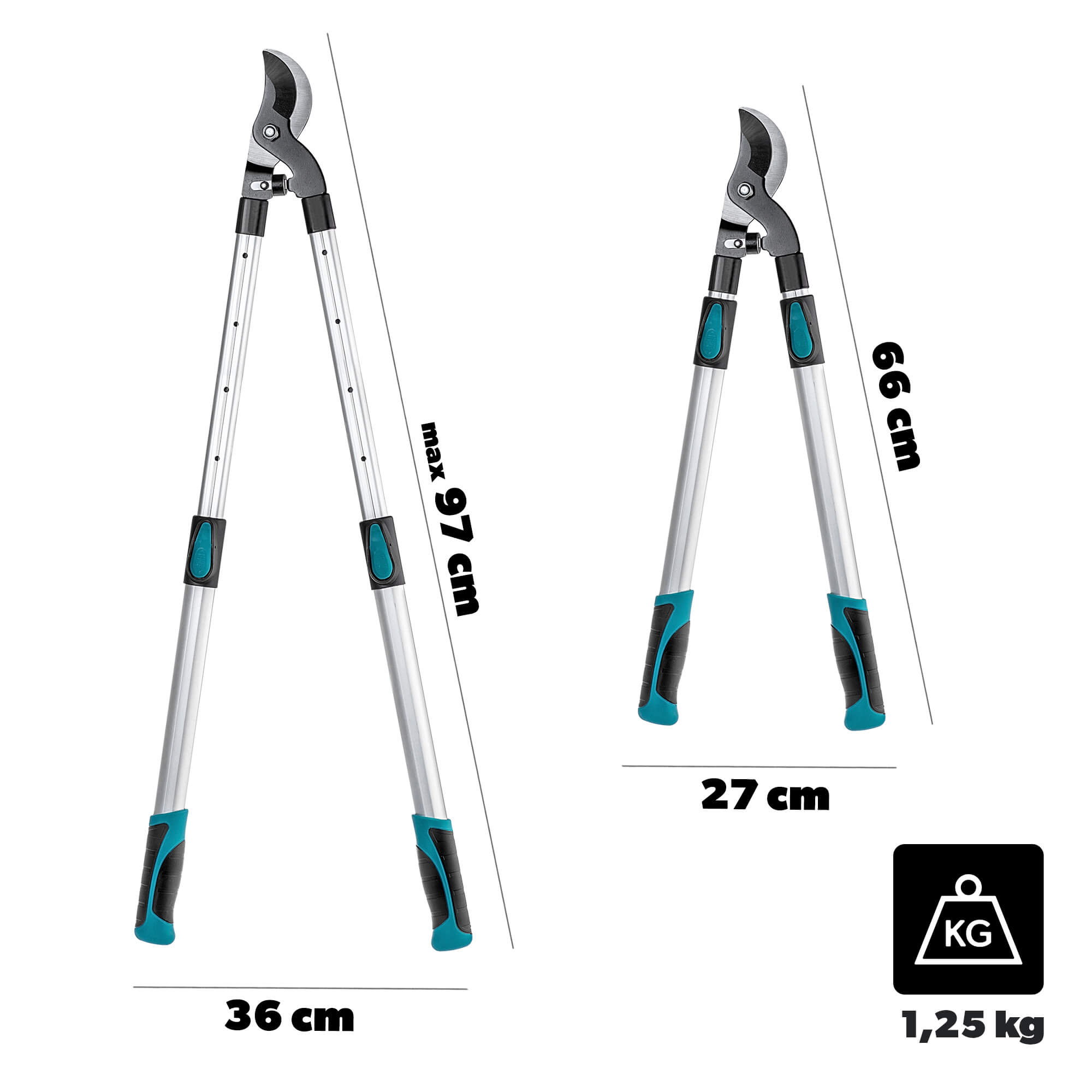 Sekator teleskopowy do gałęzi 96 cm niebieski