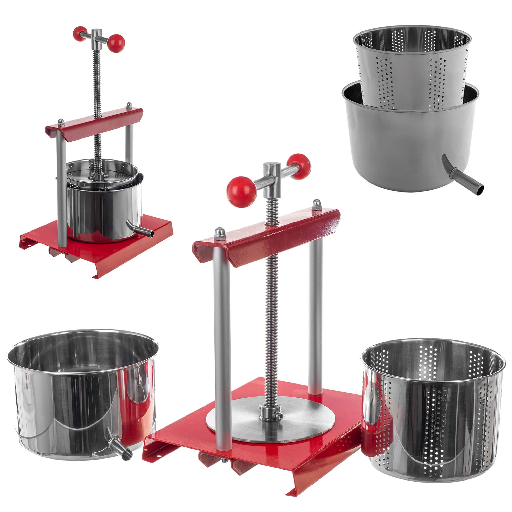 Wyciskarka do owoców Silba, stalowa, 6L