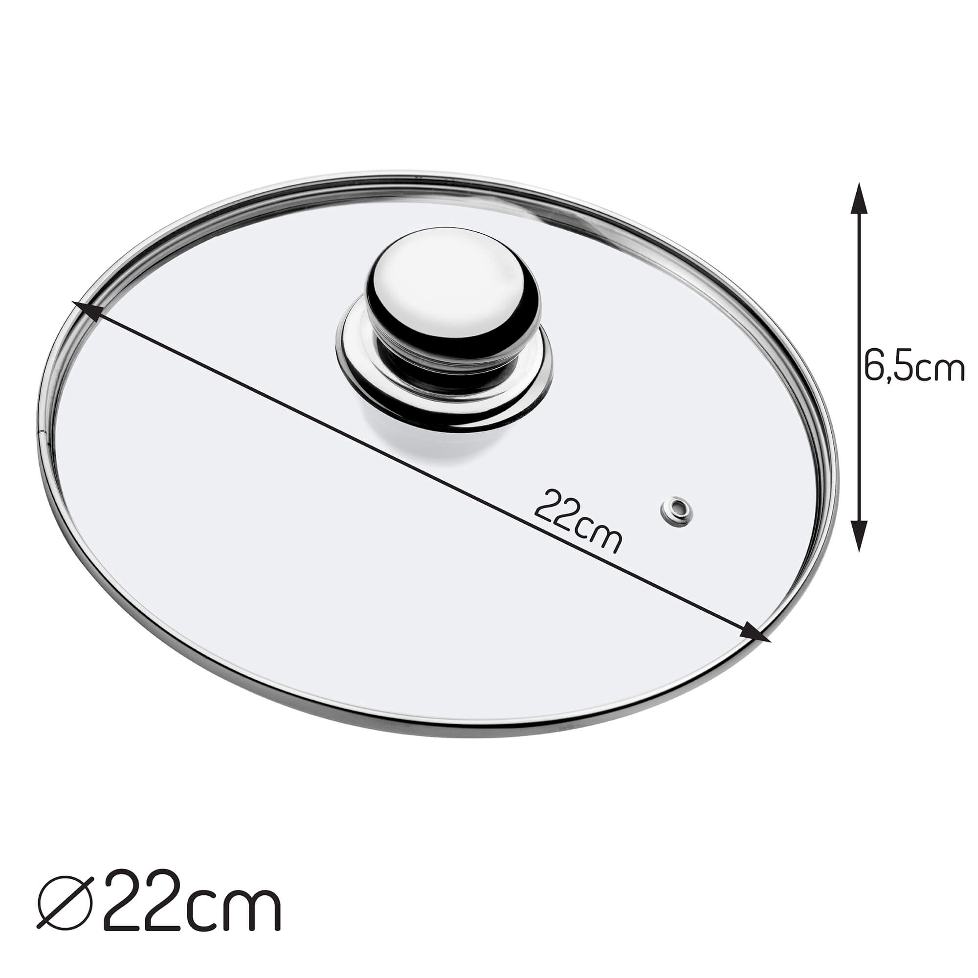 Pokrywa żaroodporna Finsta z metalowym uchwytem, 22 cm