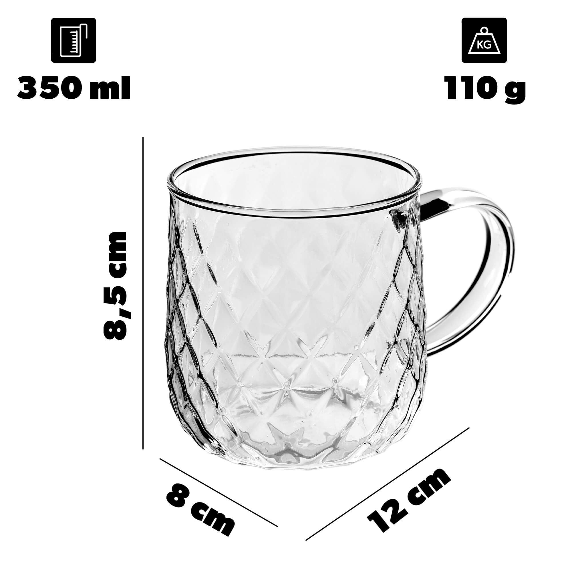 Szklanki do herbaty Rovale 350ml 4szt