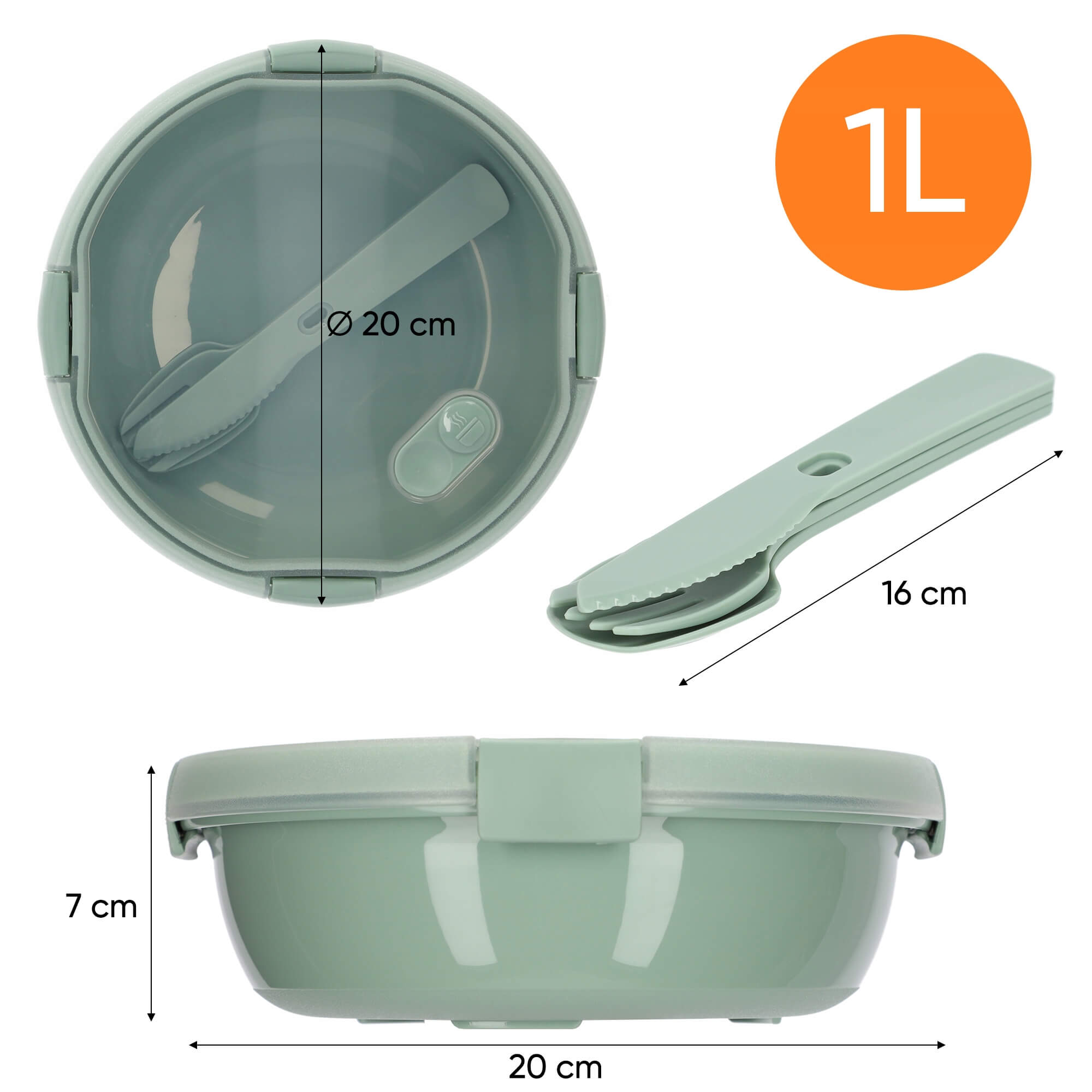 Pojemniki na żywność Curver Eco zielone 4 szt.