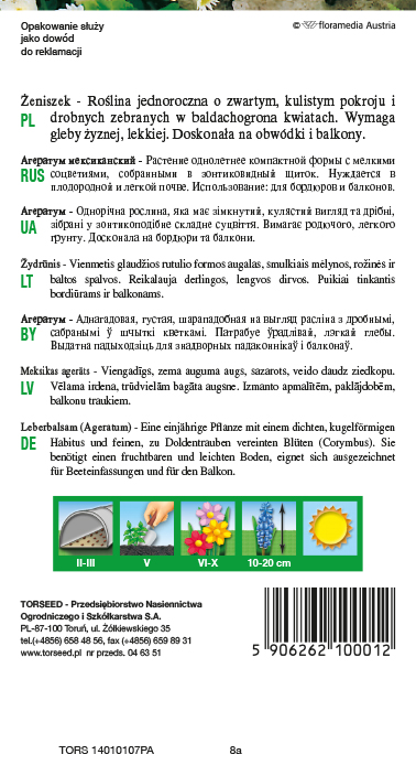 Żeniszek - Ageratum houstonianum modrofioletowy 0,25g