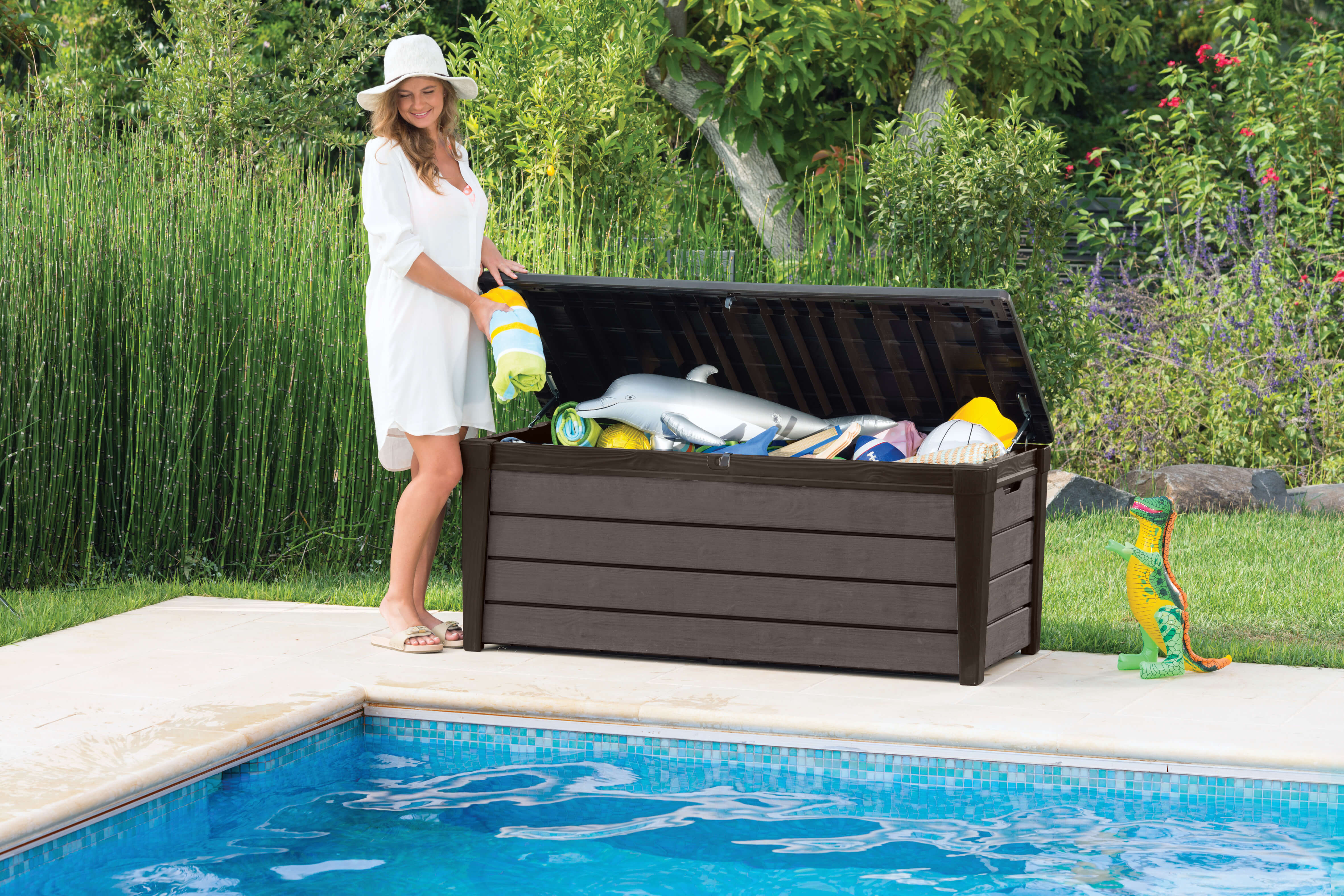 Skrzynia ogrodowa Keter Brushwood Storage Box 455L, brąz