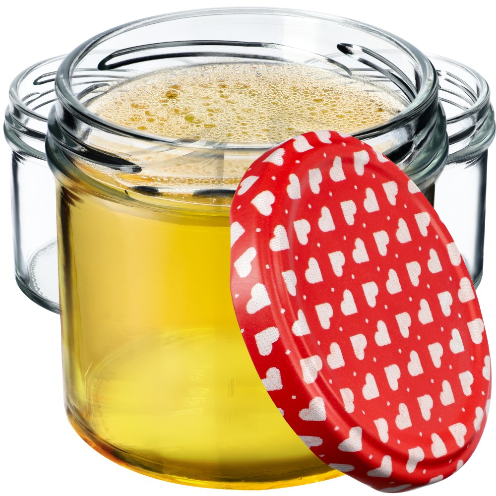 Słoiki Vigo 140ml 50szt 66mm + wieczko "Serca"