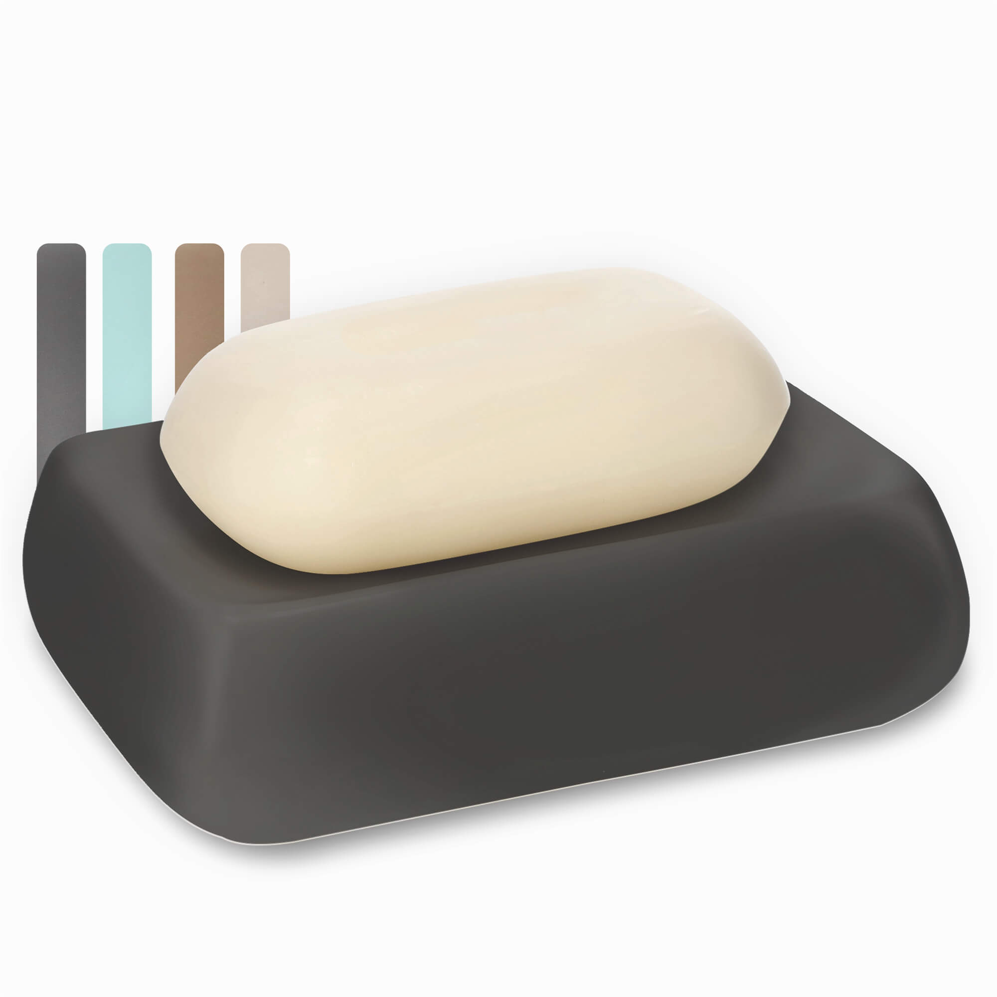 Mydelniczka ceramiczna 12 x 10 x 3 cm, szara