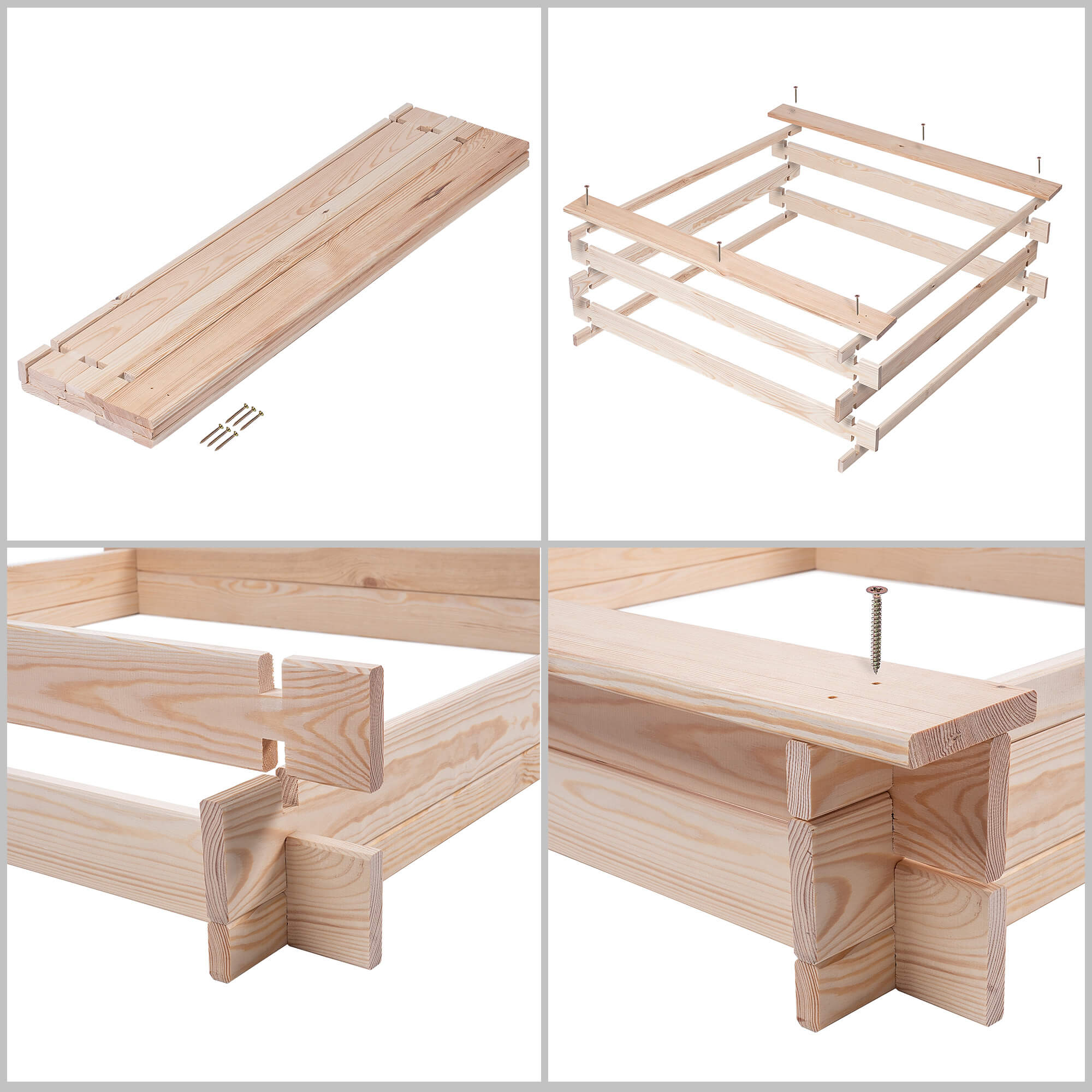 Piaskownica drewniana 18 x 119 cm, sosna surowa