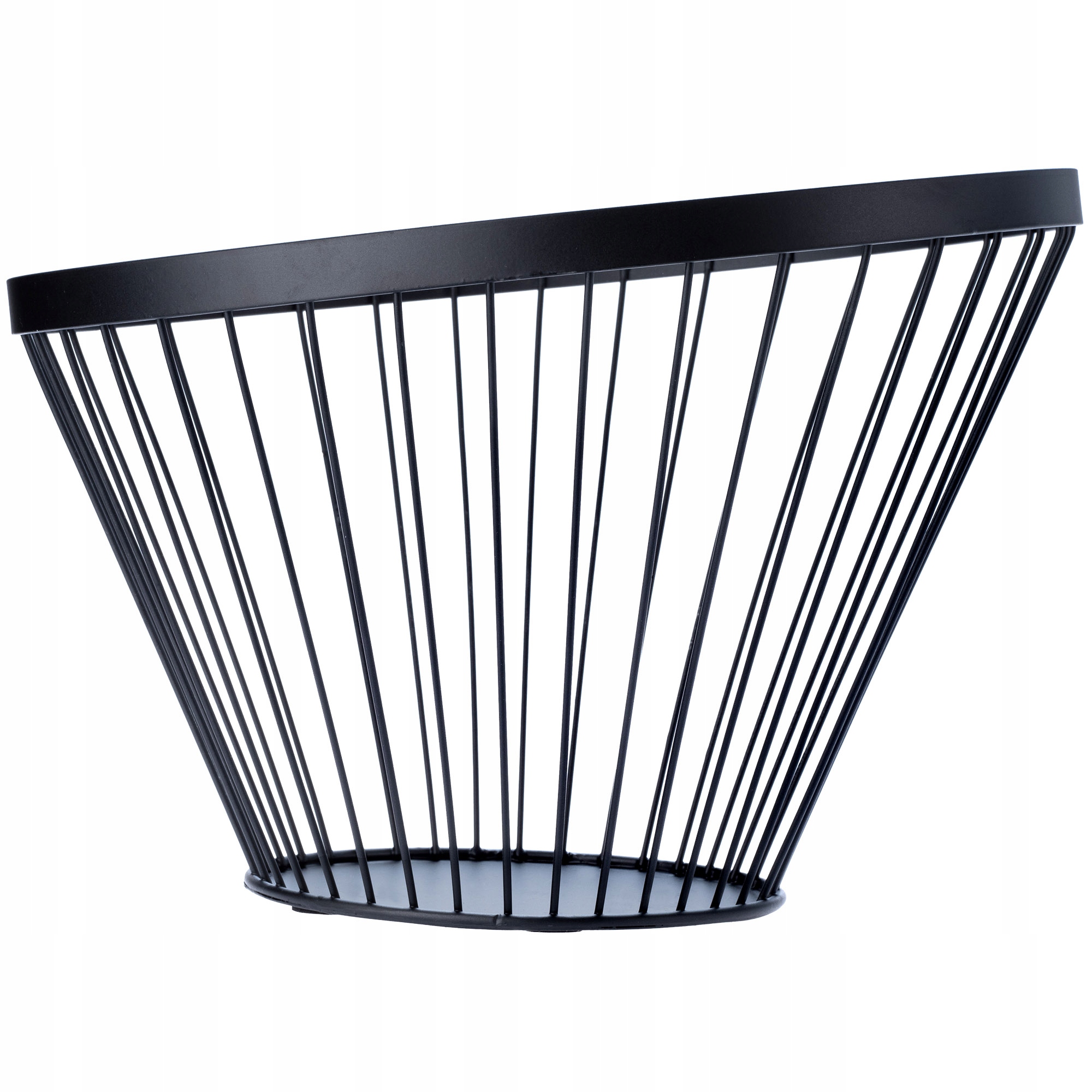 Koszyk metalowy ukośny na owoce, czarny