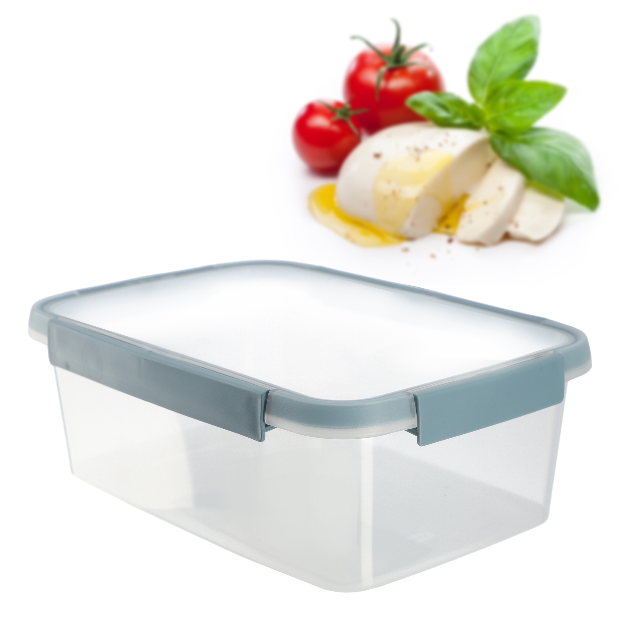Pojemnik na żywność 3.5L Curver Smart Fresh Eco, szarobłękitny 29cm