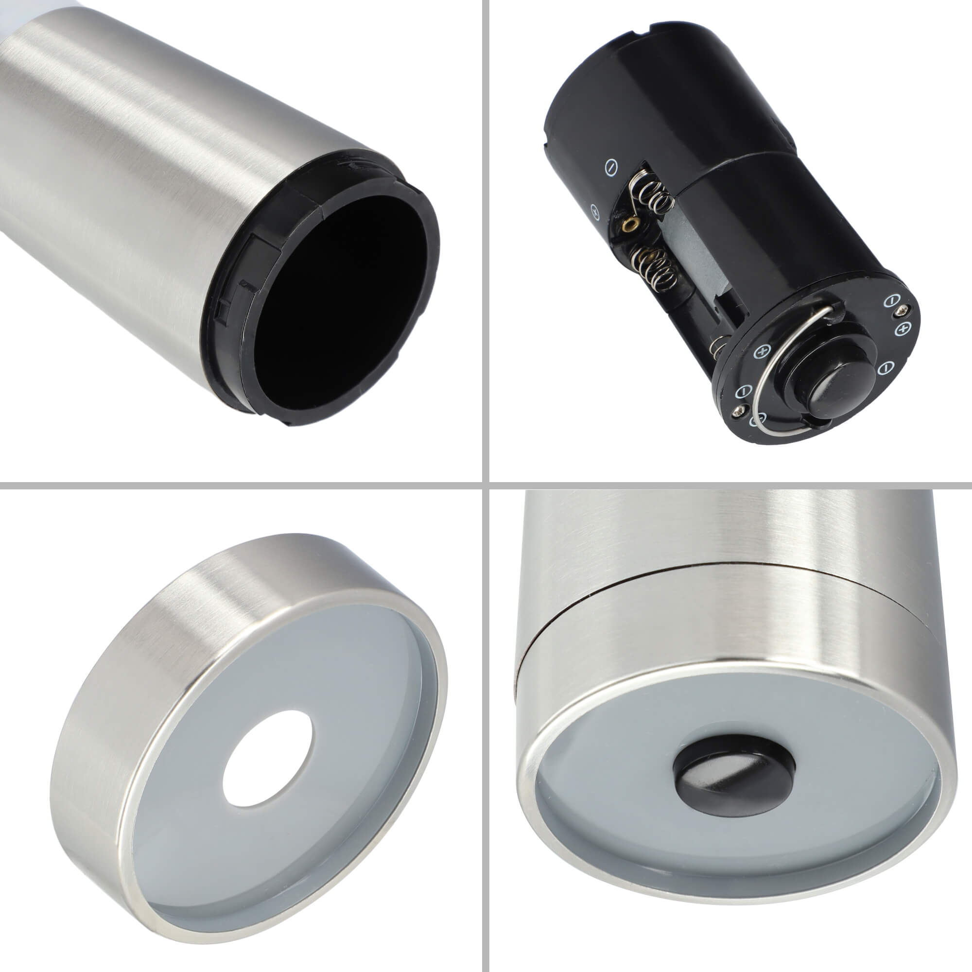 Elektryczny młynek do przypraw Jukon 19 cm, srebrny