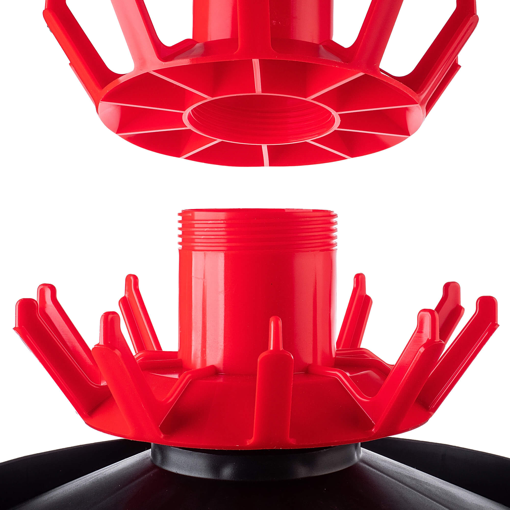 Suszarka ociekacz do butelek Nusco na 80 sztuk z uchwytem czerwony