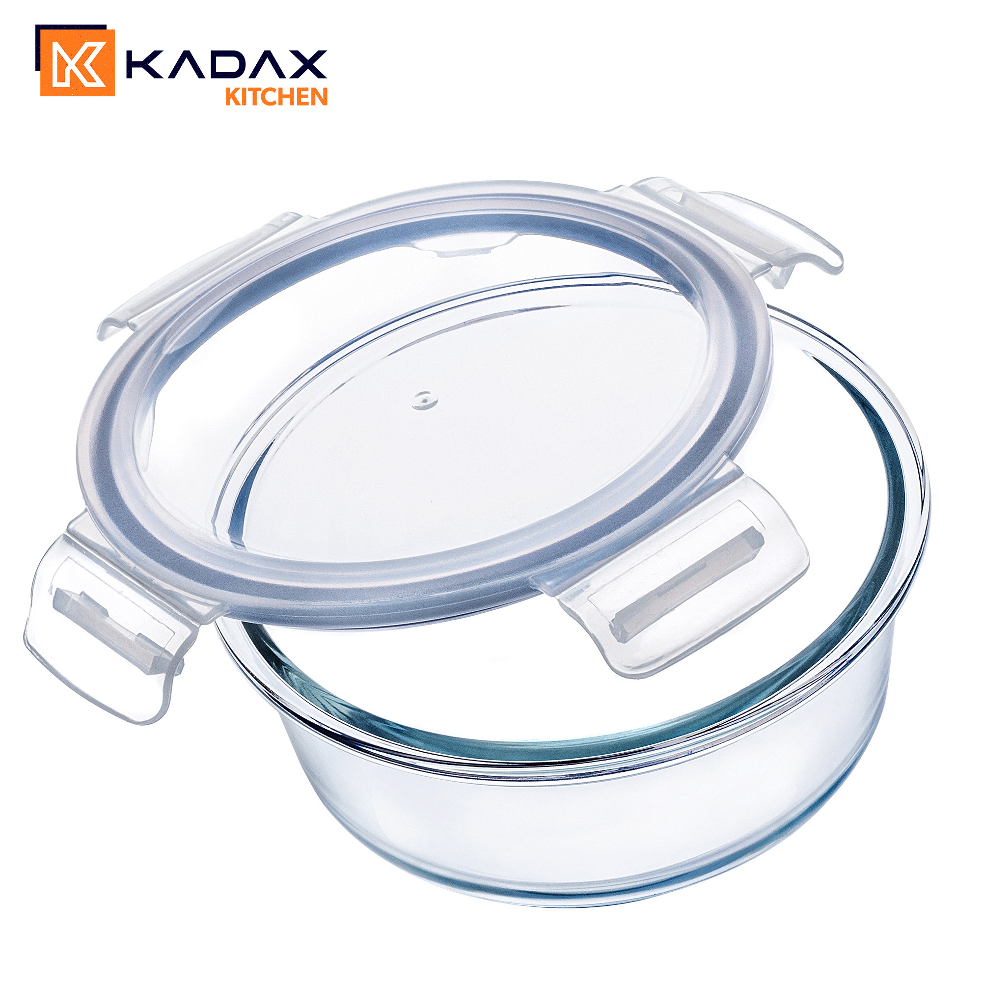 Szklany pojemnik na żywność Athie 1300ml okrągły