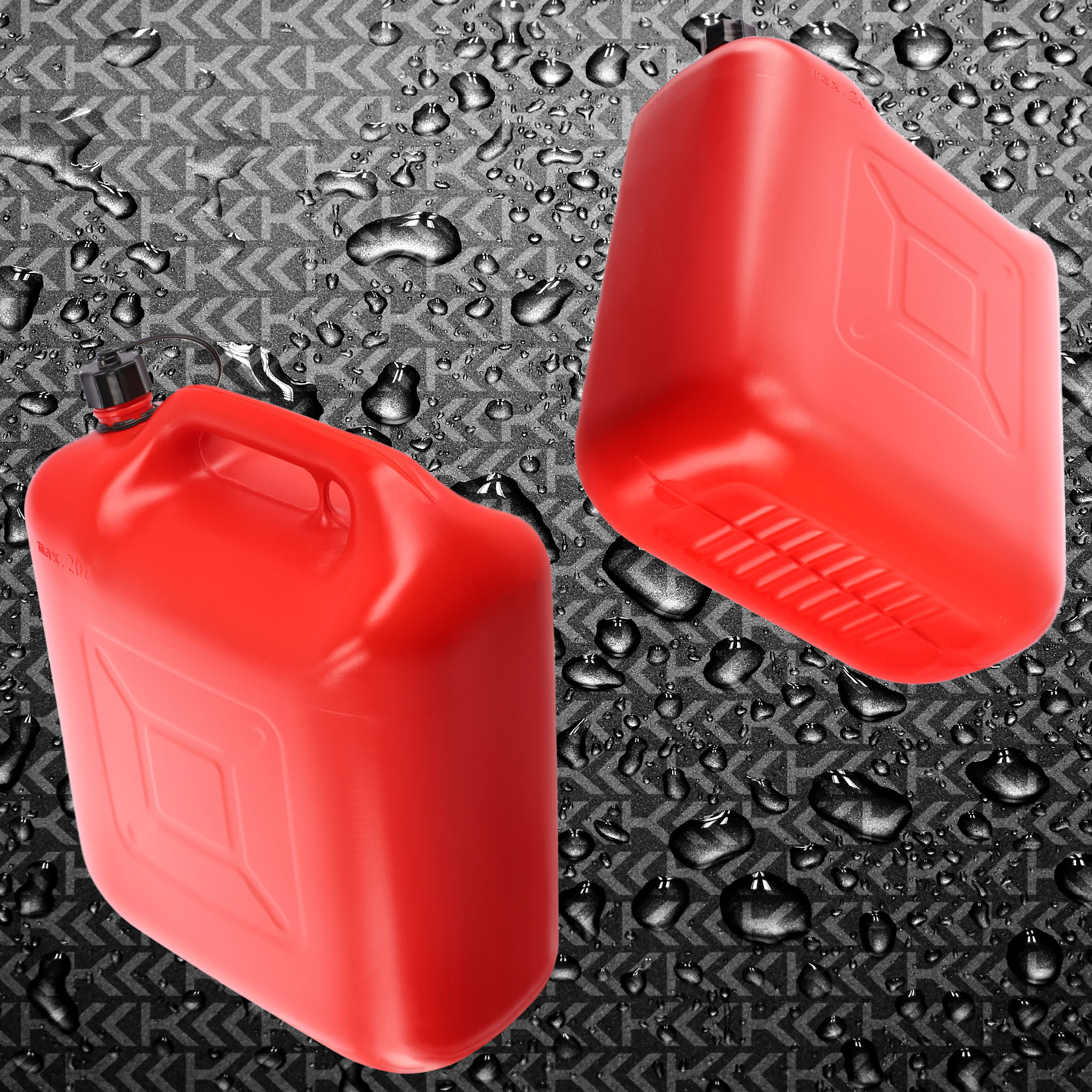 Kanister na paliwo z lejkiem 20L, czerwony