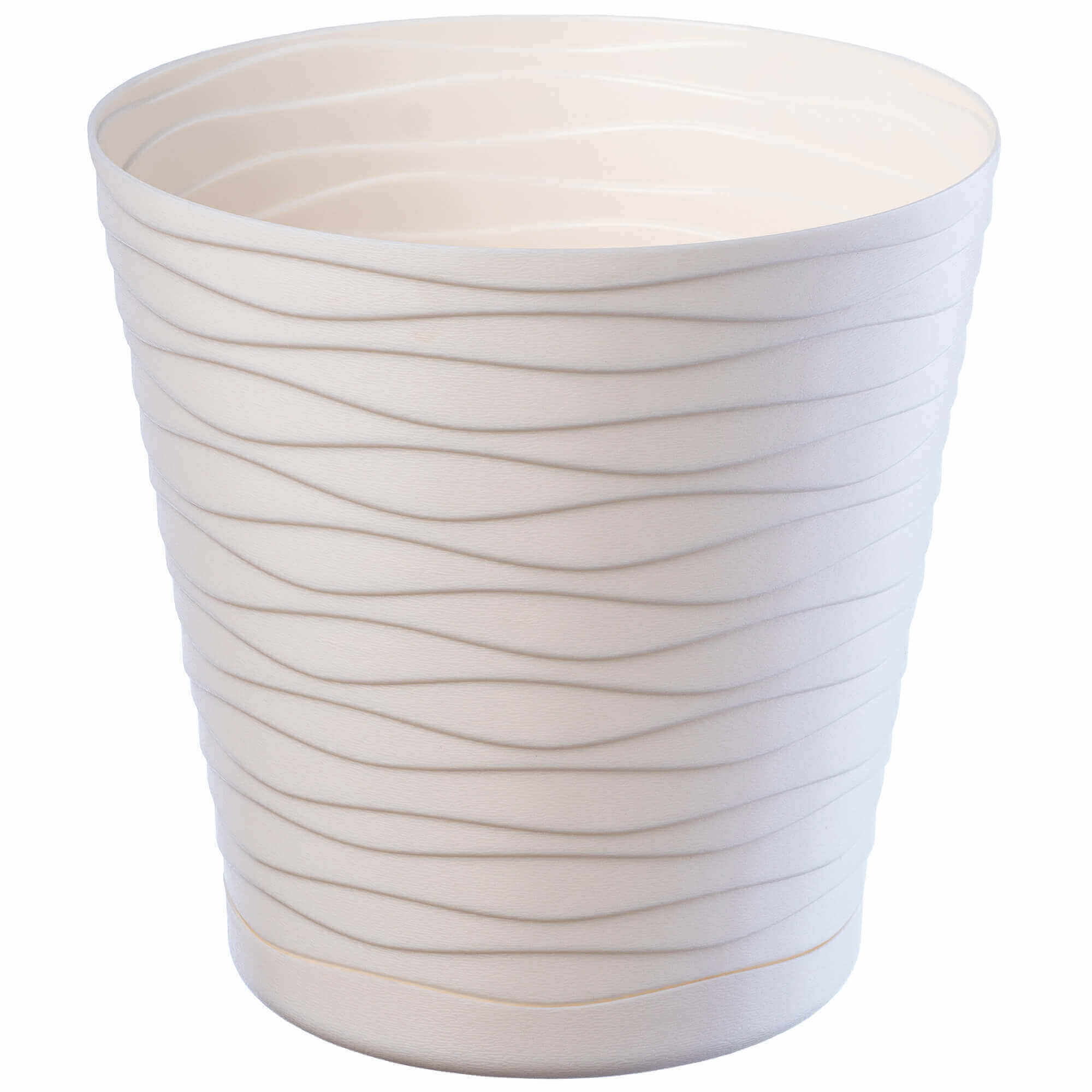 Doniczka z podstawką Greve 15 cm, kremowa