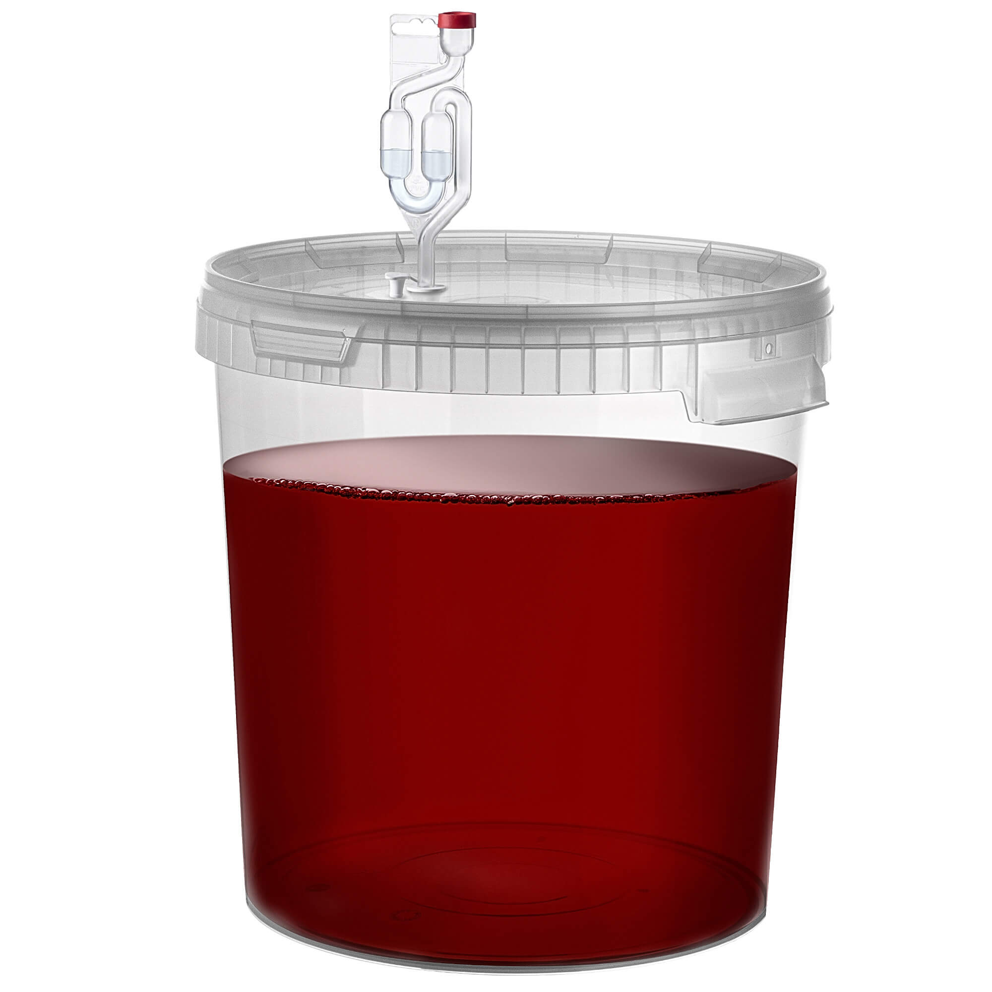 Pojemnik fermentacyjny Acerra z pokrywą 33L transparentny + korek + rurka fermentacyjna