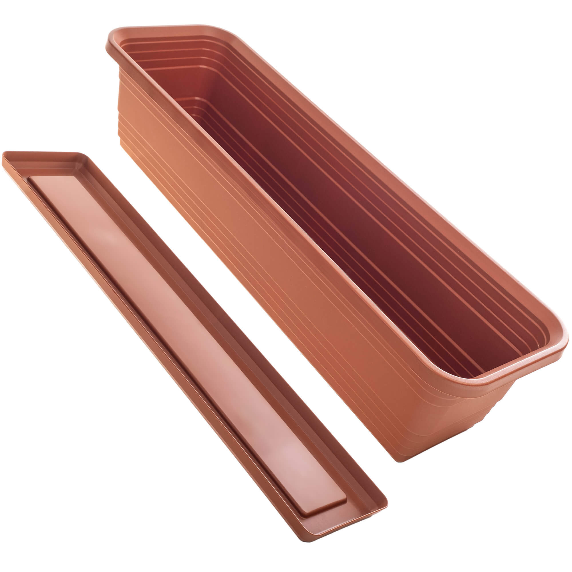 Skrzynka balkonowa z podstawką Paulin 60cm terrakota