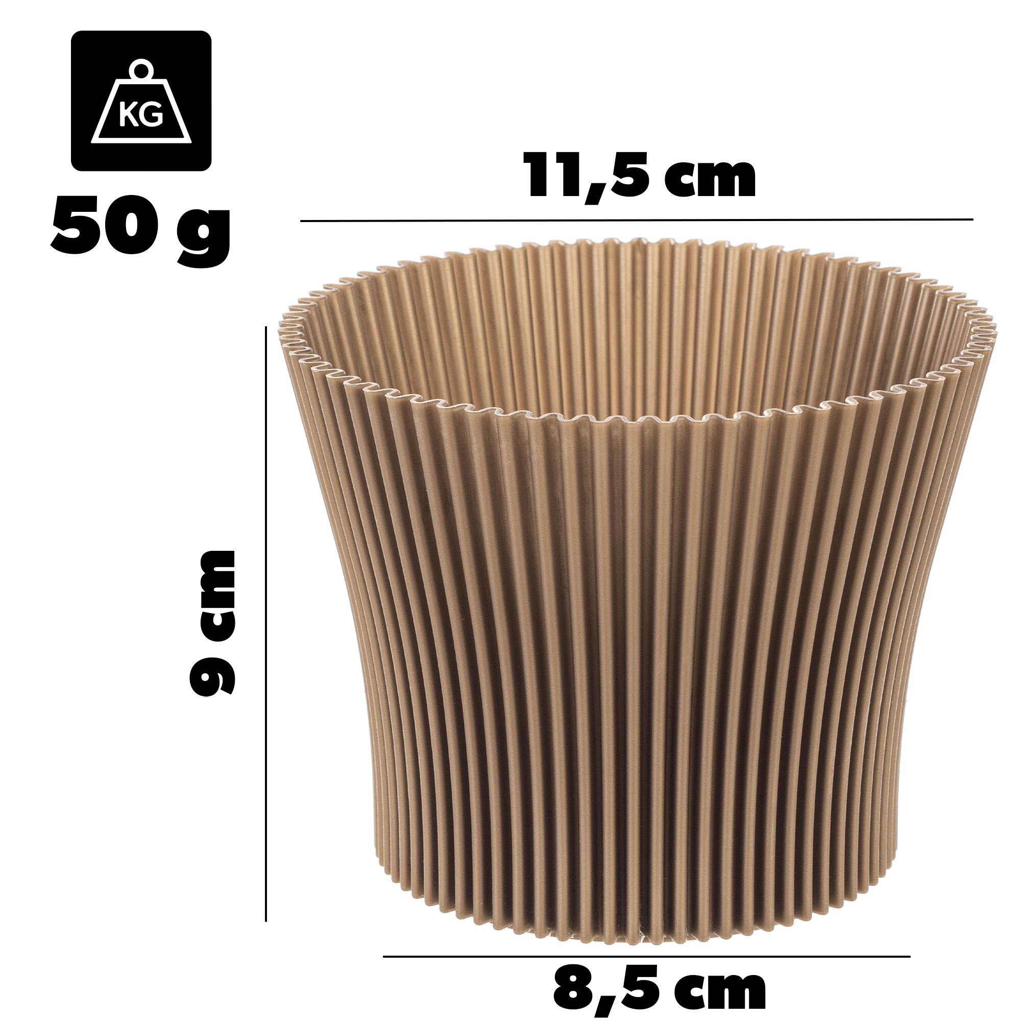 Doniczka na kwiaty Estrela 12cm złoty