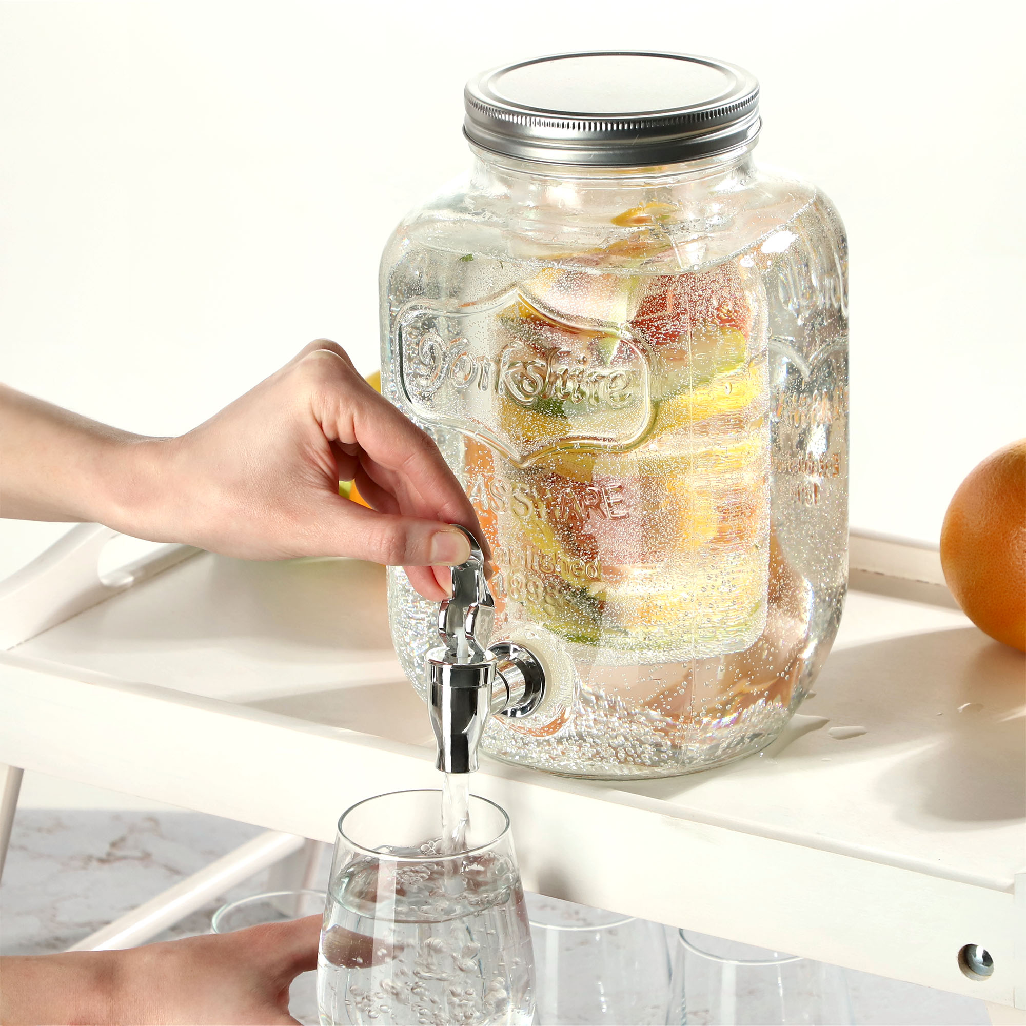 Słój z kranikiem 4L na lemoniadę i wkładem Rodez