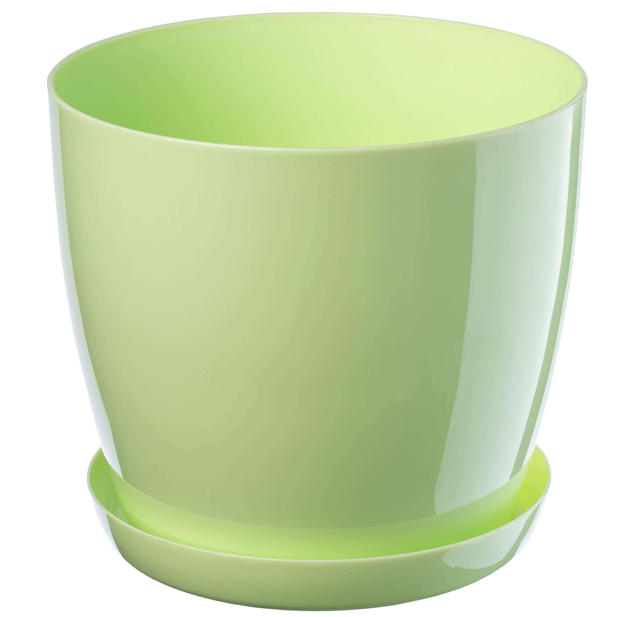 Doniczka na kwiaty z podstawką 20 cm, pastelowa zieleń