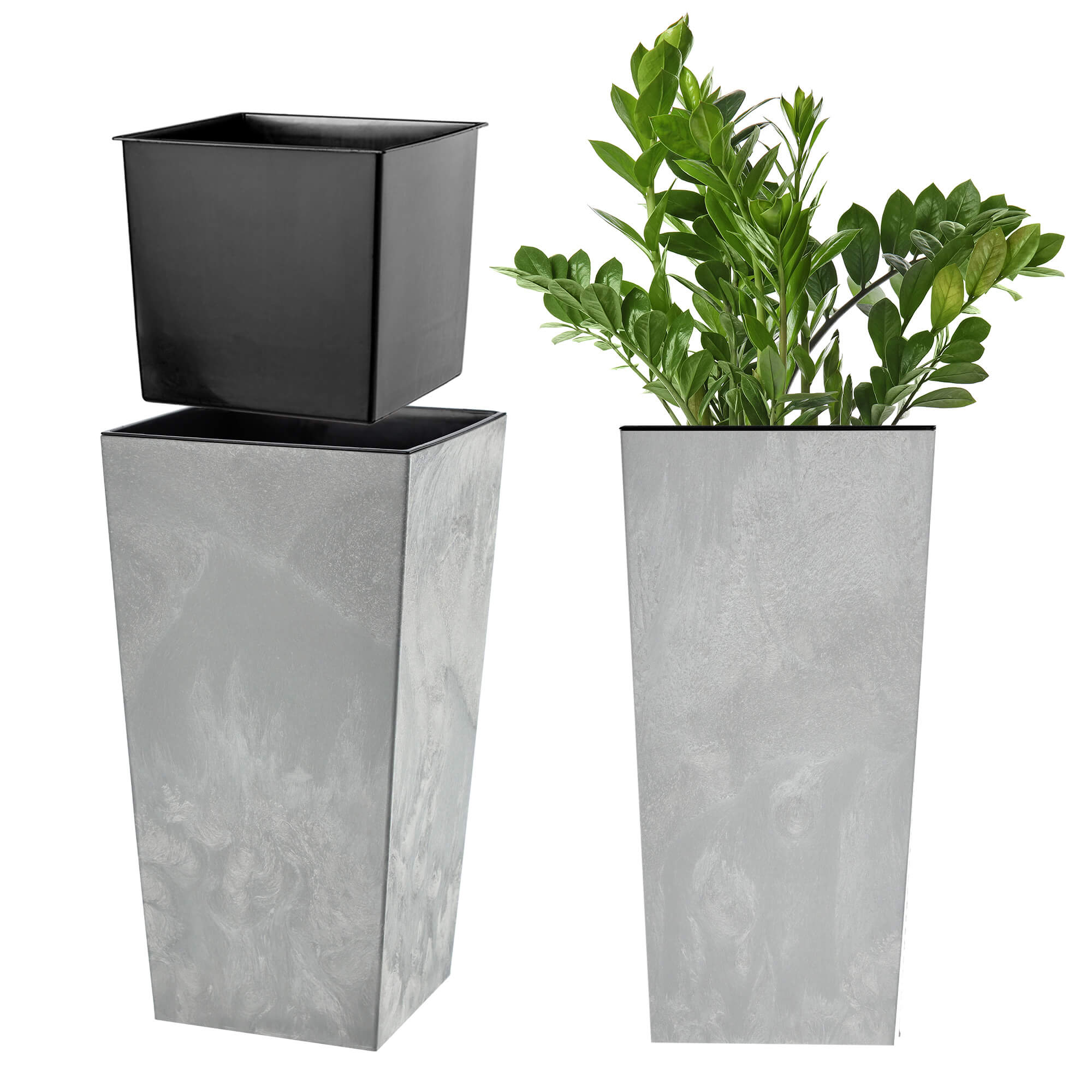 Donica ogrodowa Pesaro 19 cm szary beton