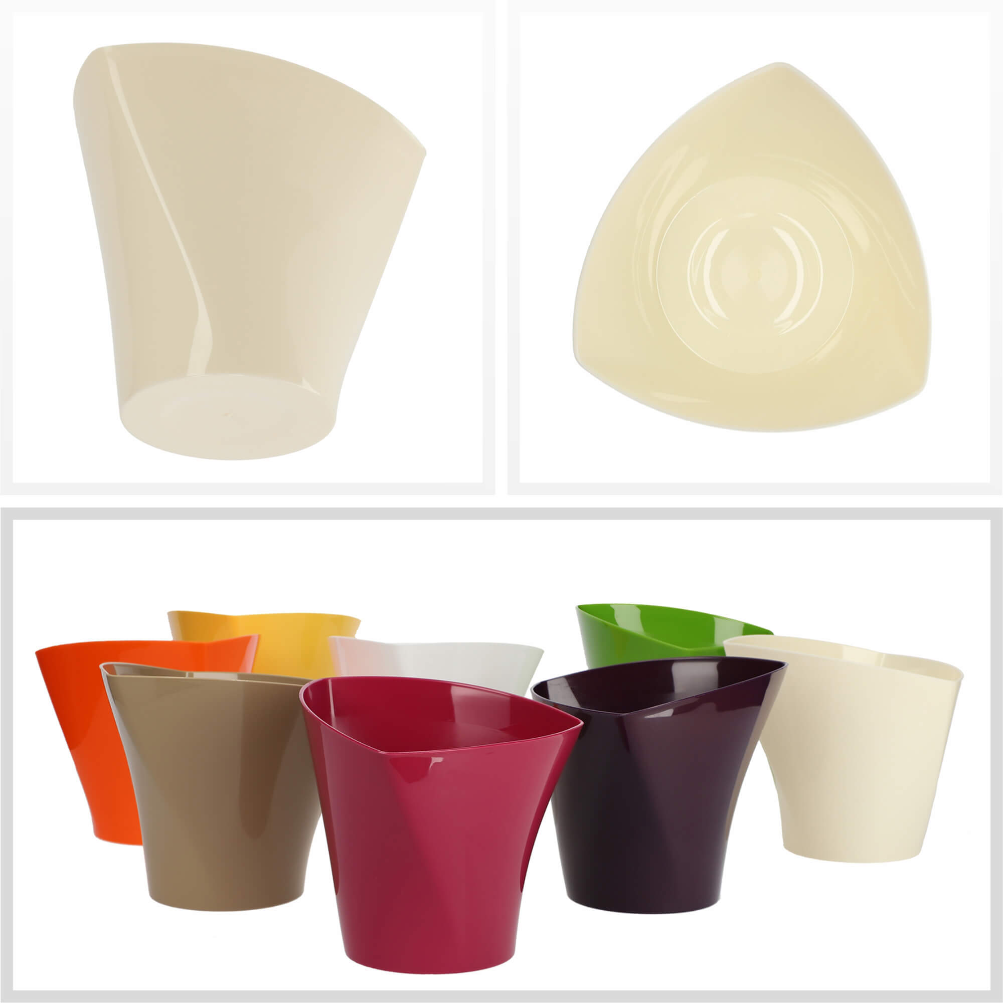 Doniczka na kwiaty Sisco 15 cm, kremowa