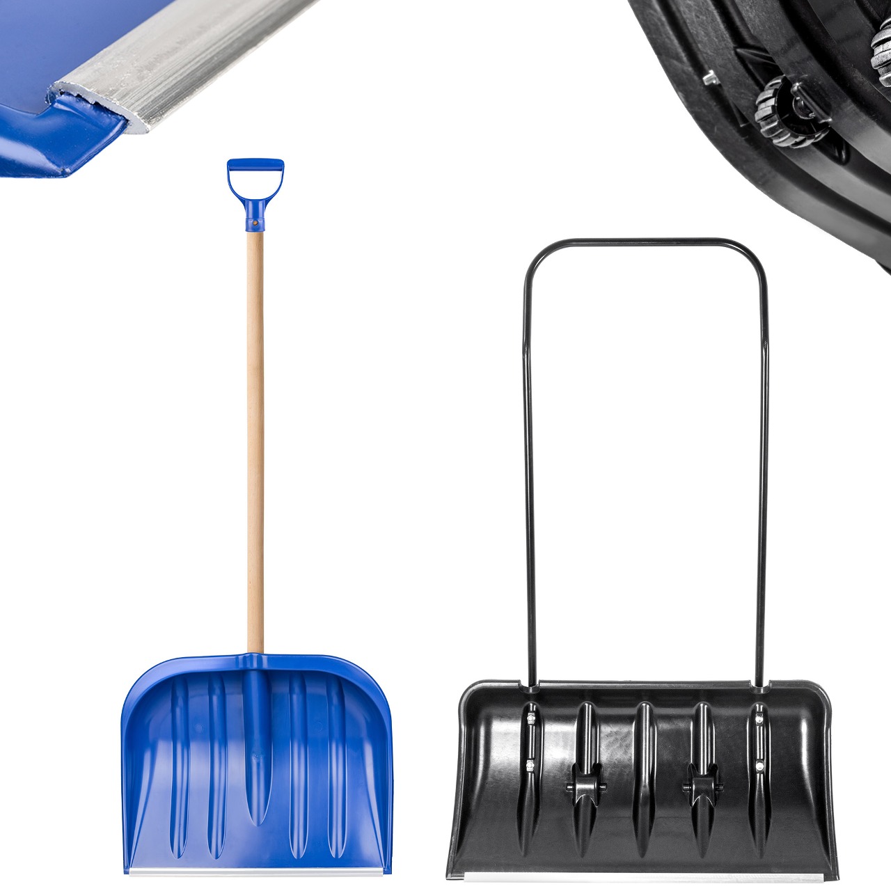 Zestaw do odśnieżania pług do śniegu czarny + łopata do śniegu