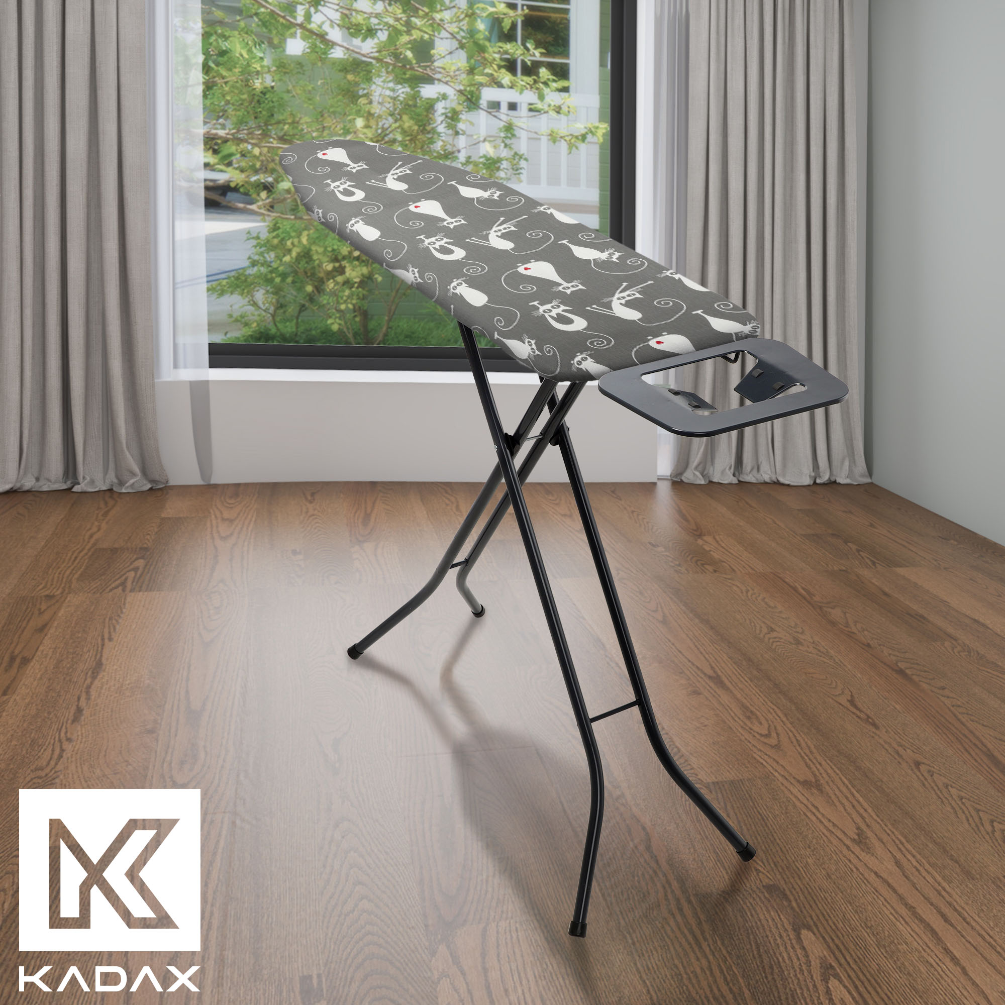 Pokrowiec na deskę do prasowania 130x45cm naciągany Viseu koty