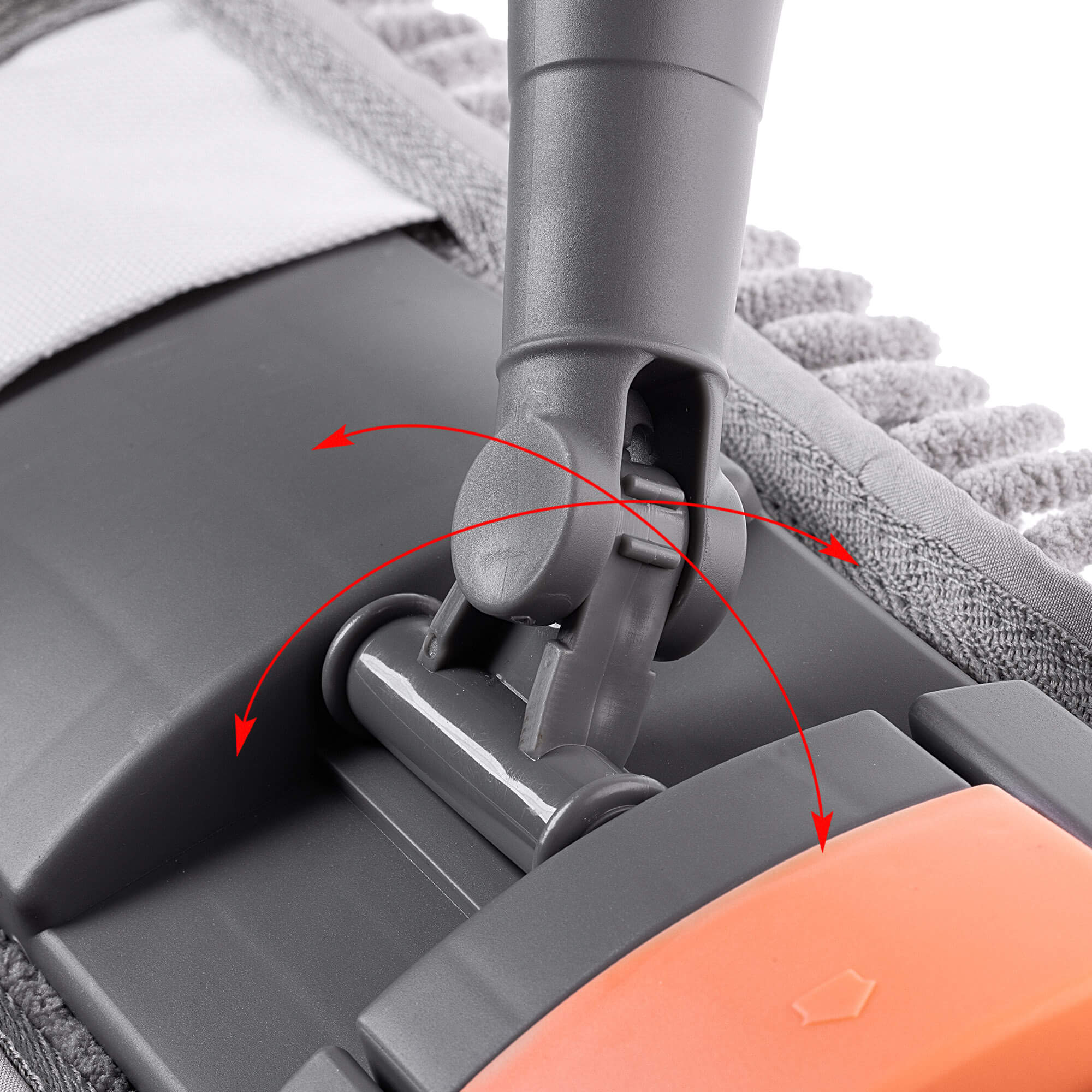 Mop płaski z mikrofibry Vaux 120 cm szary