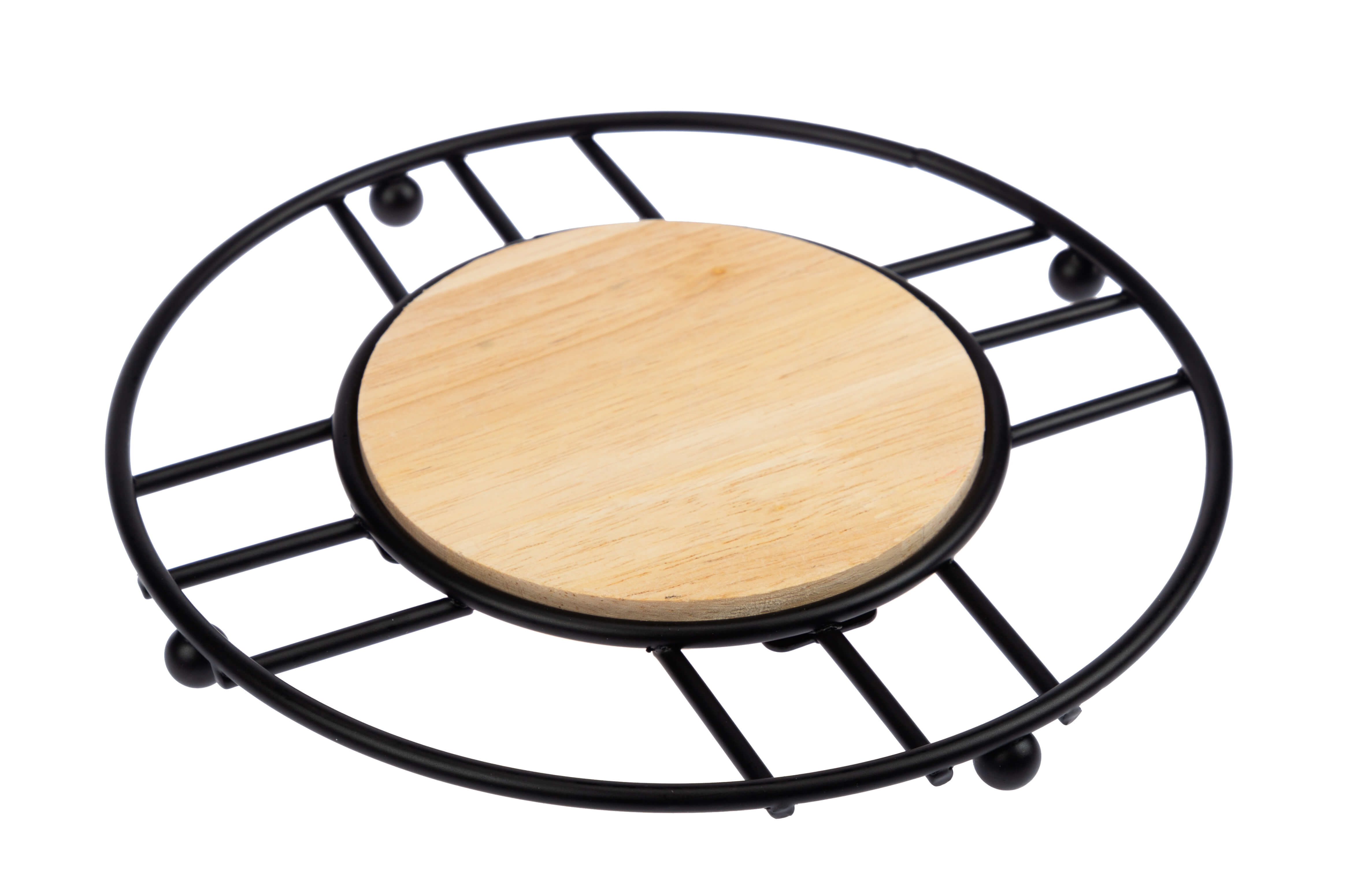 Podstawka metalowa pod naczynia 18 cm, czarna