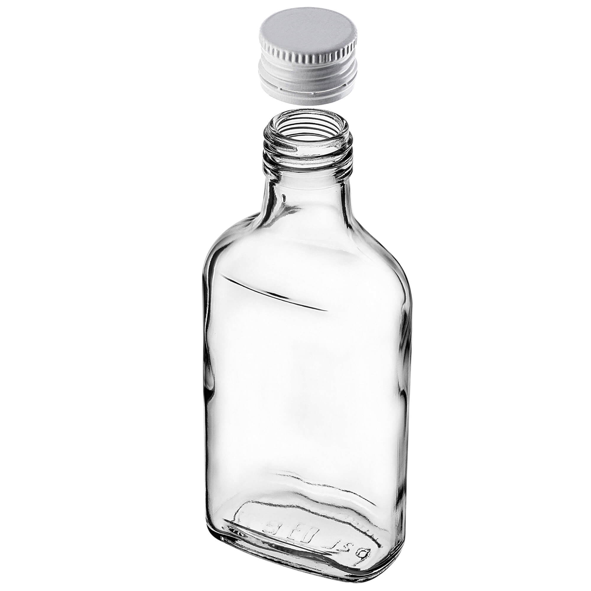 Butelka piersiówka Viane 200ml z białą zakrętką 5 szt.