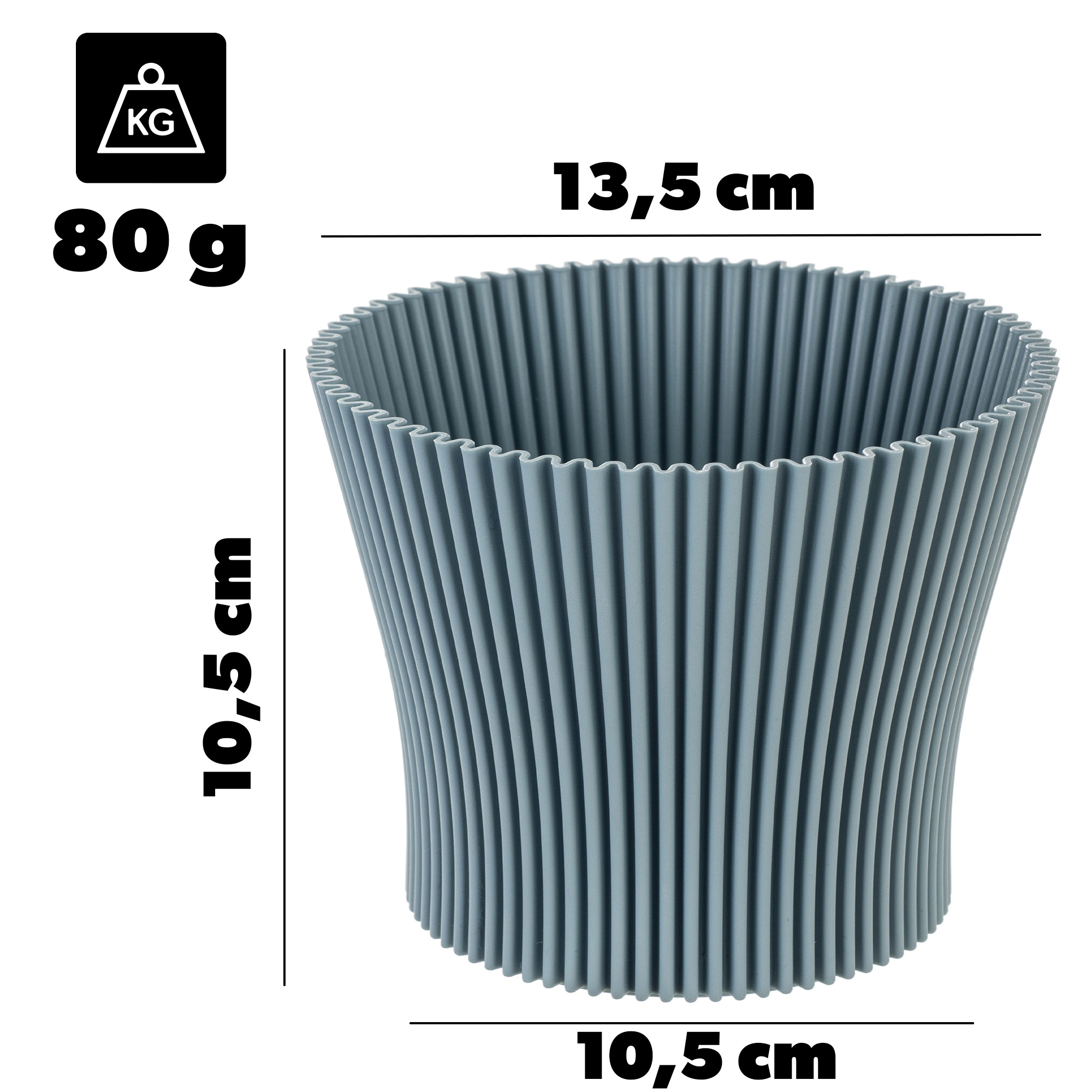 Doniczka na kwiaty Estrela 14cm błękitny