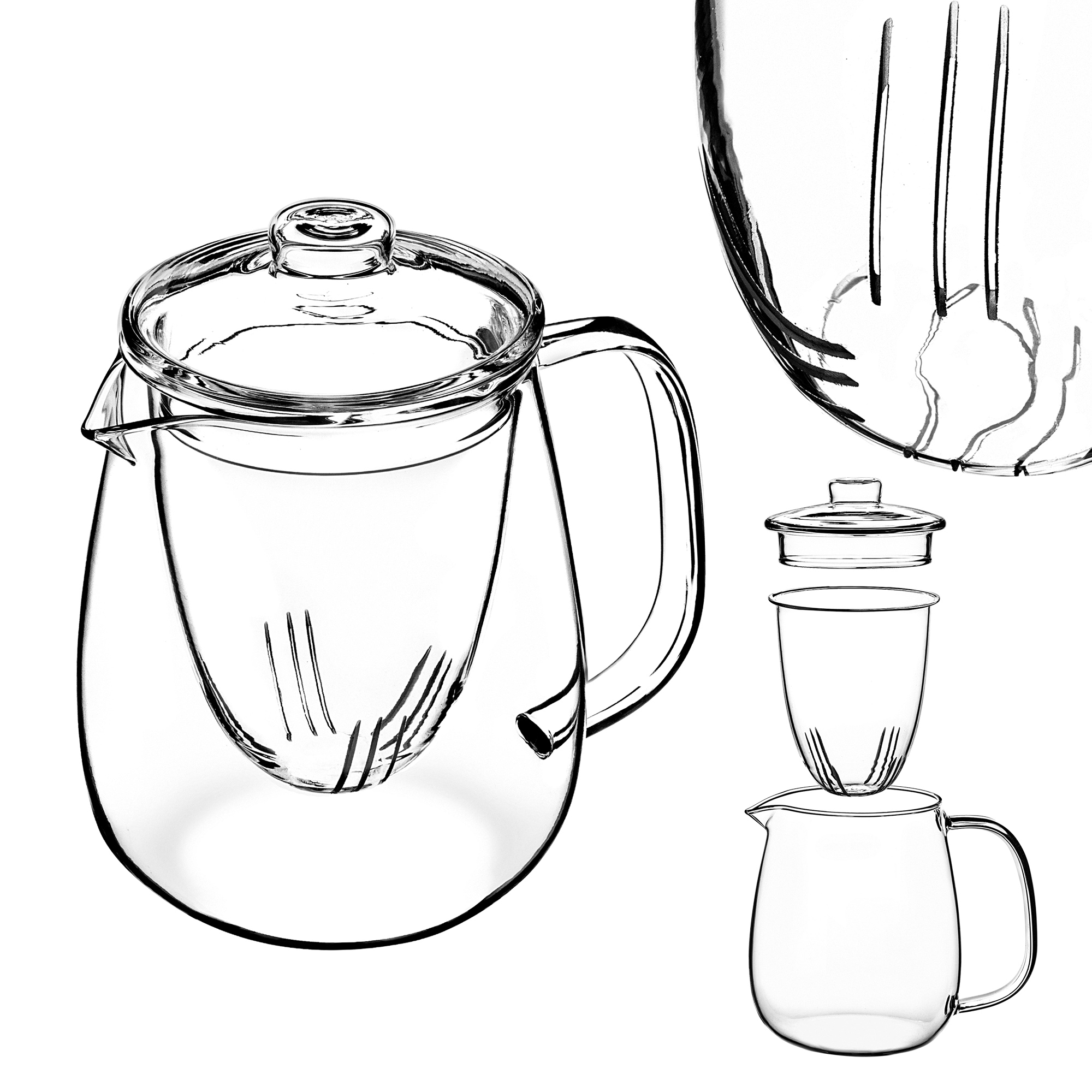 Dzbanek na herbatę Lyss z zaparzaczem 600ml