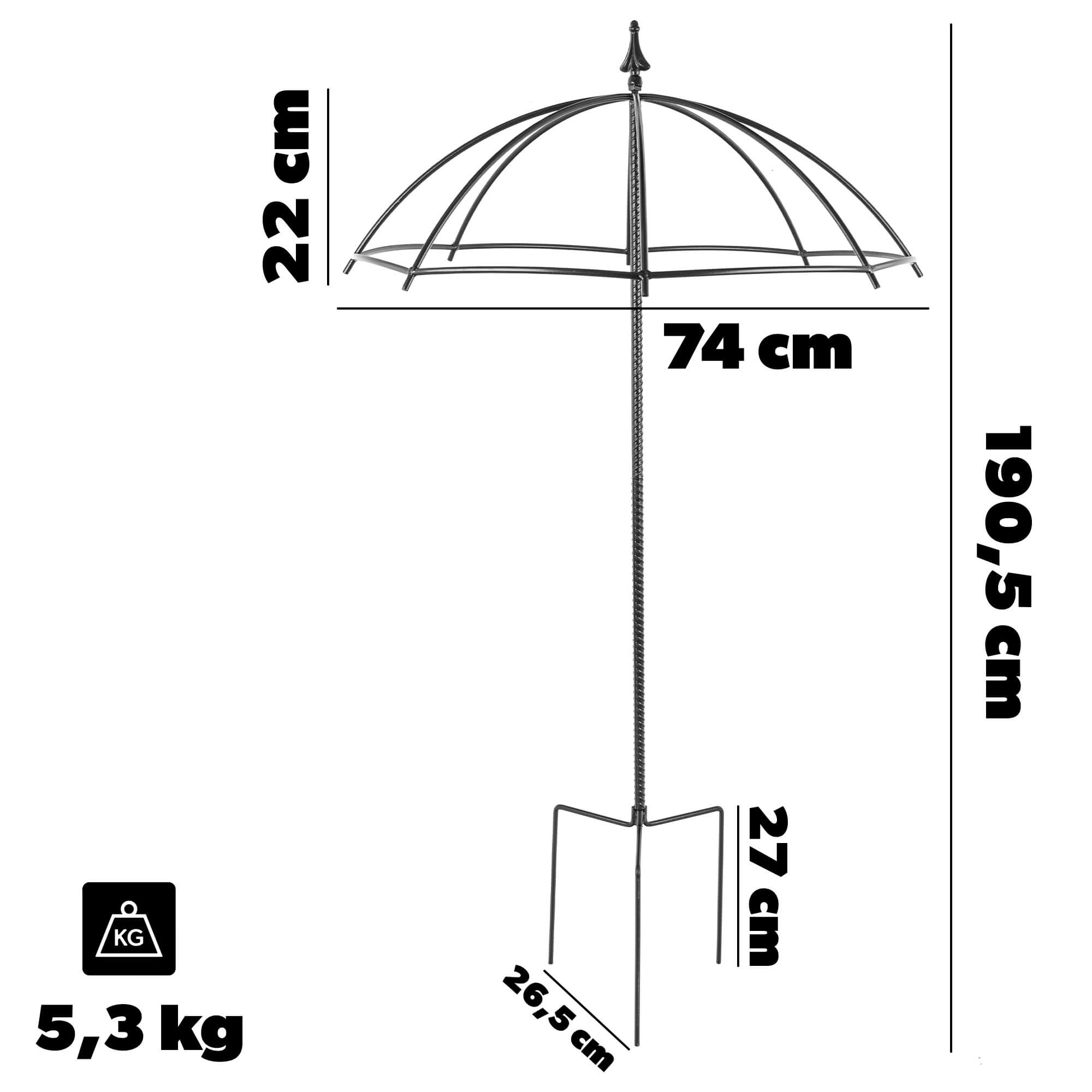 Parasolka ogrodowa do pnączy 190 cm