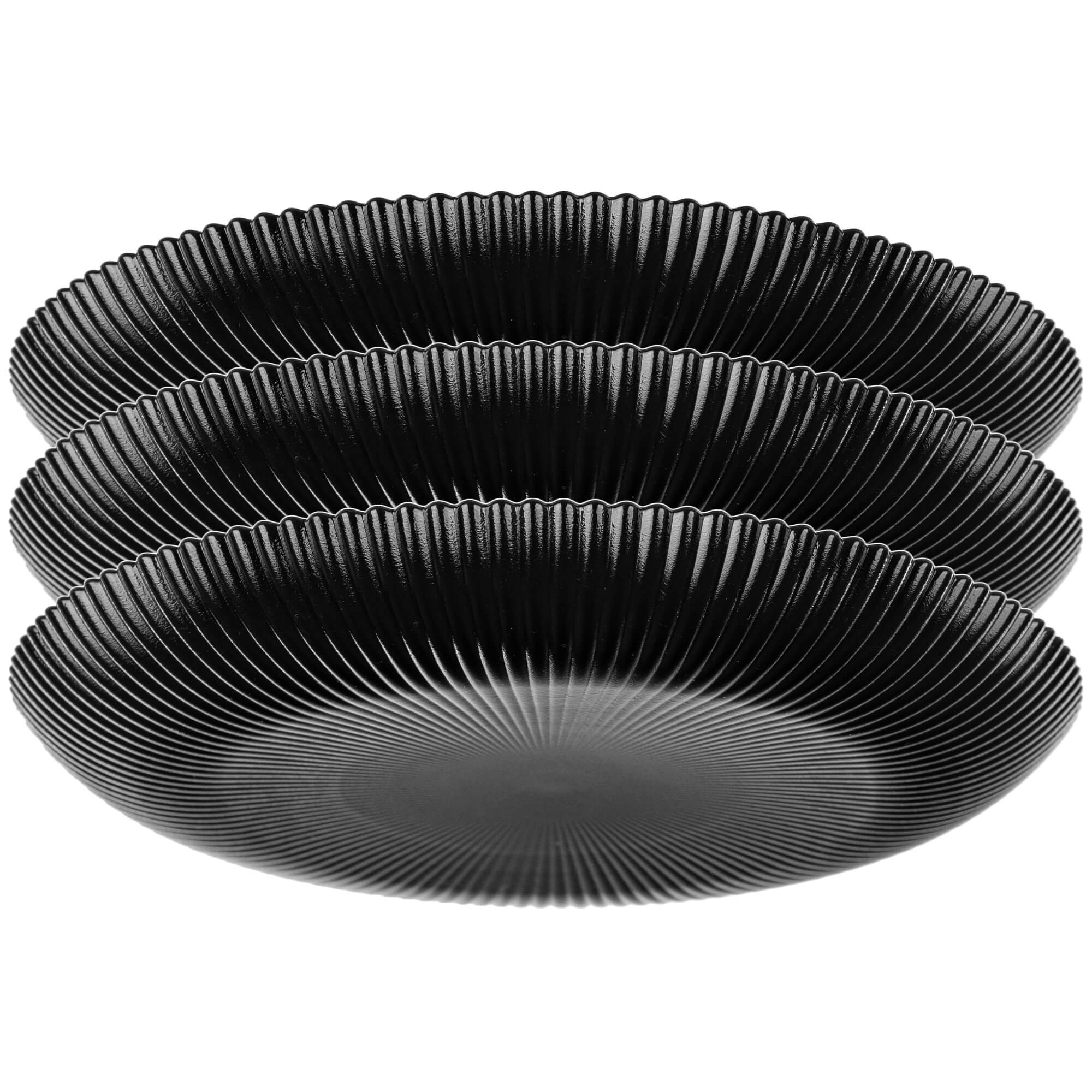 Talerz deserowy Regno 19 cm czarny 3 szt.