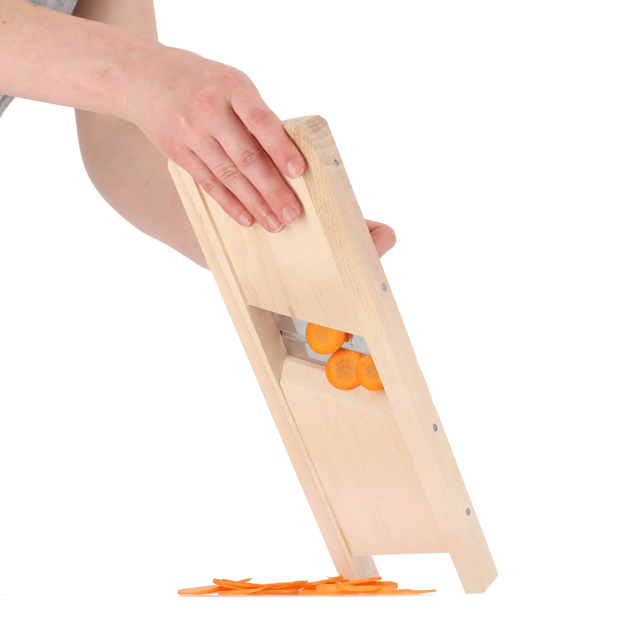 Drewniana szatkownica do warzyw Cavalle, 2 ostrza