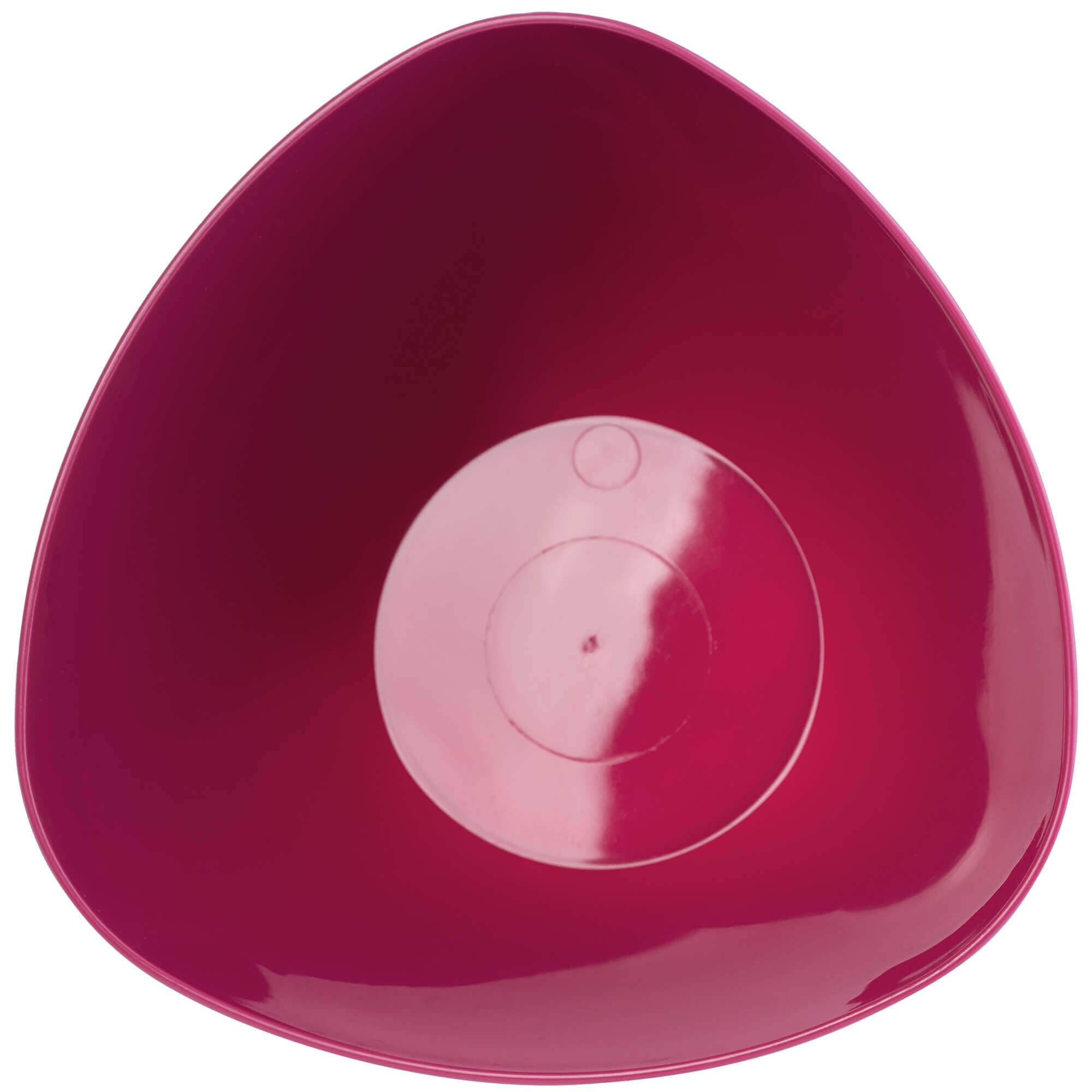 Doniczka trójkątna z podstawką 14 x 10 cm, amarantowa