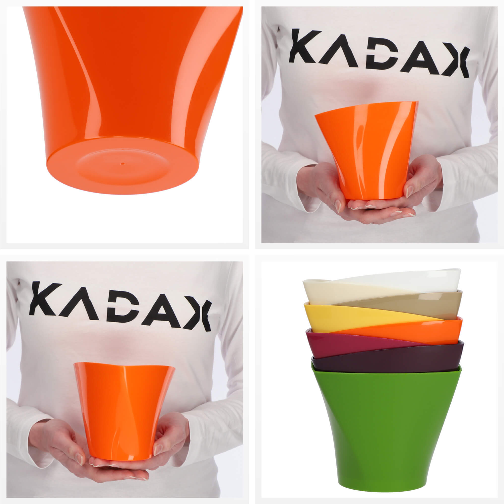 Doniczka na kwiaty Sisco 13 cm, pomarańczowa