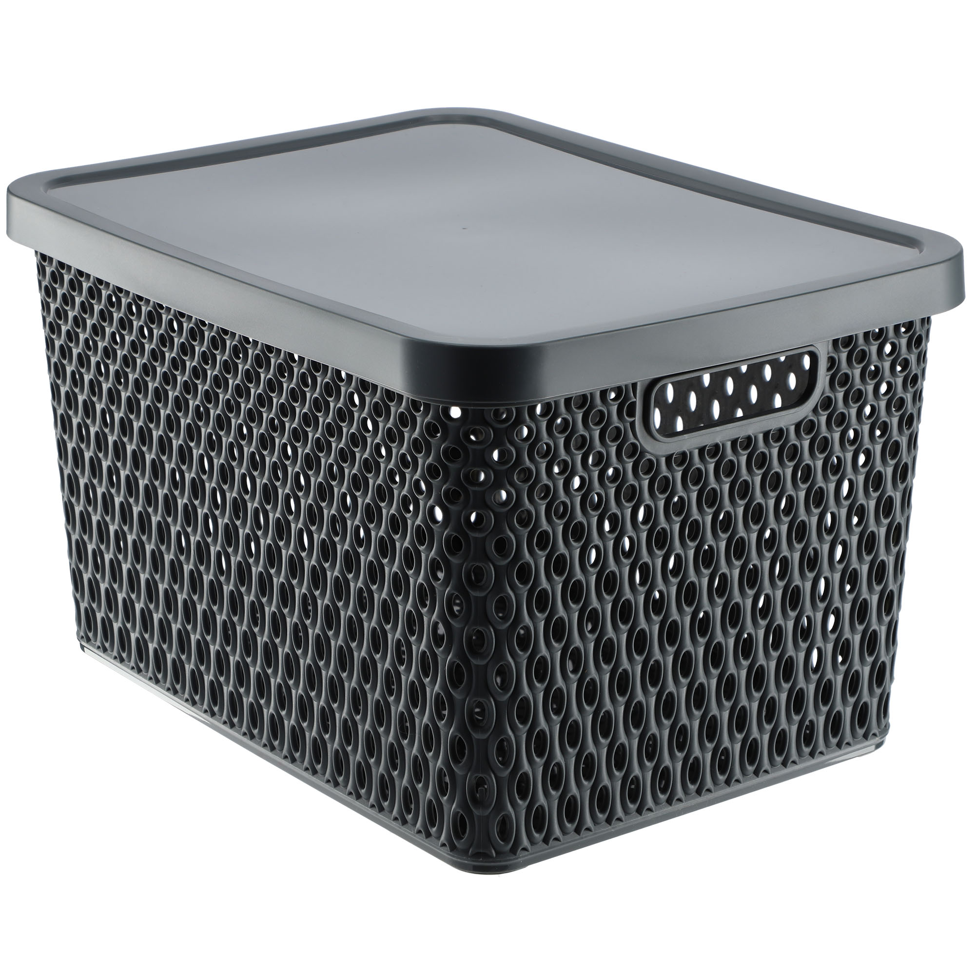 Koszyk z pokrywą do przechowywania Pau 18L szary