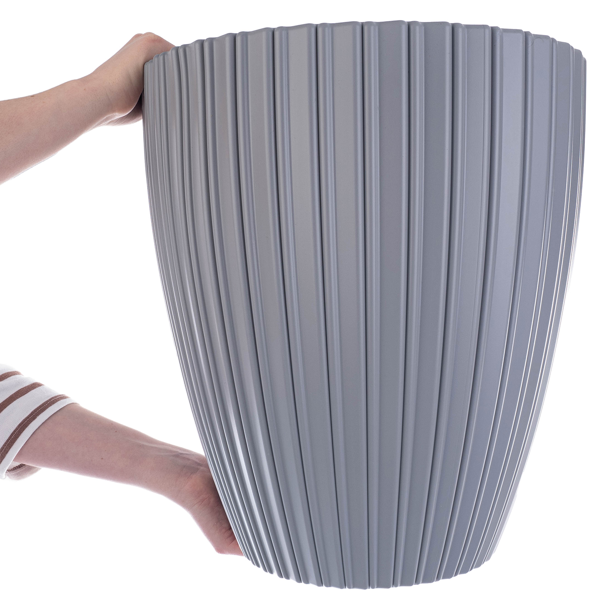 Doniczka na kwiaty Raivael 30 cm platynowa