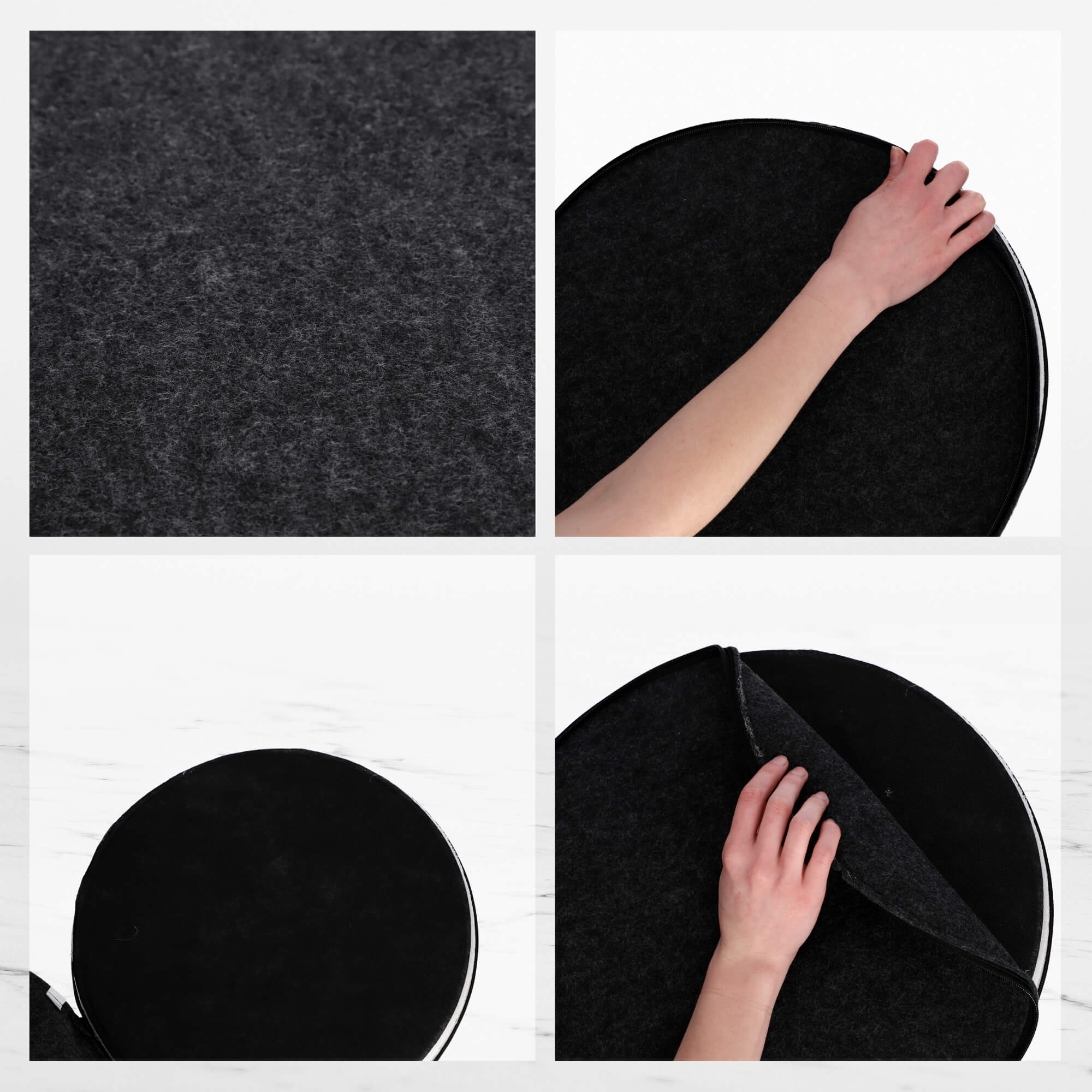 Pufa dekoracyjna Fasano 40 x 41 cm, kamyki