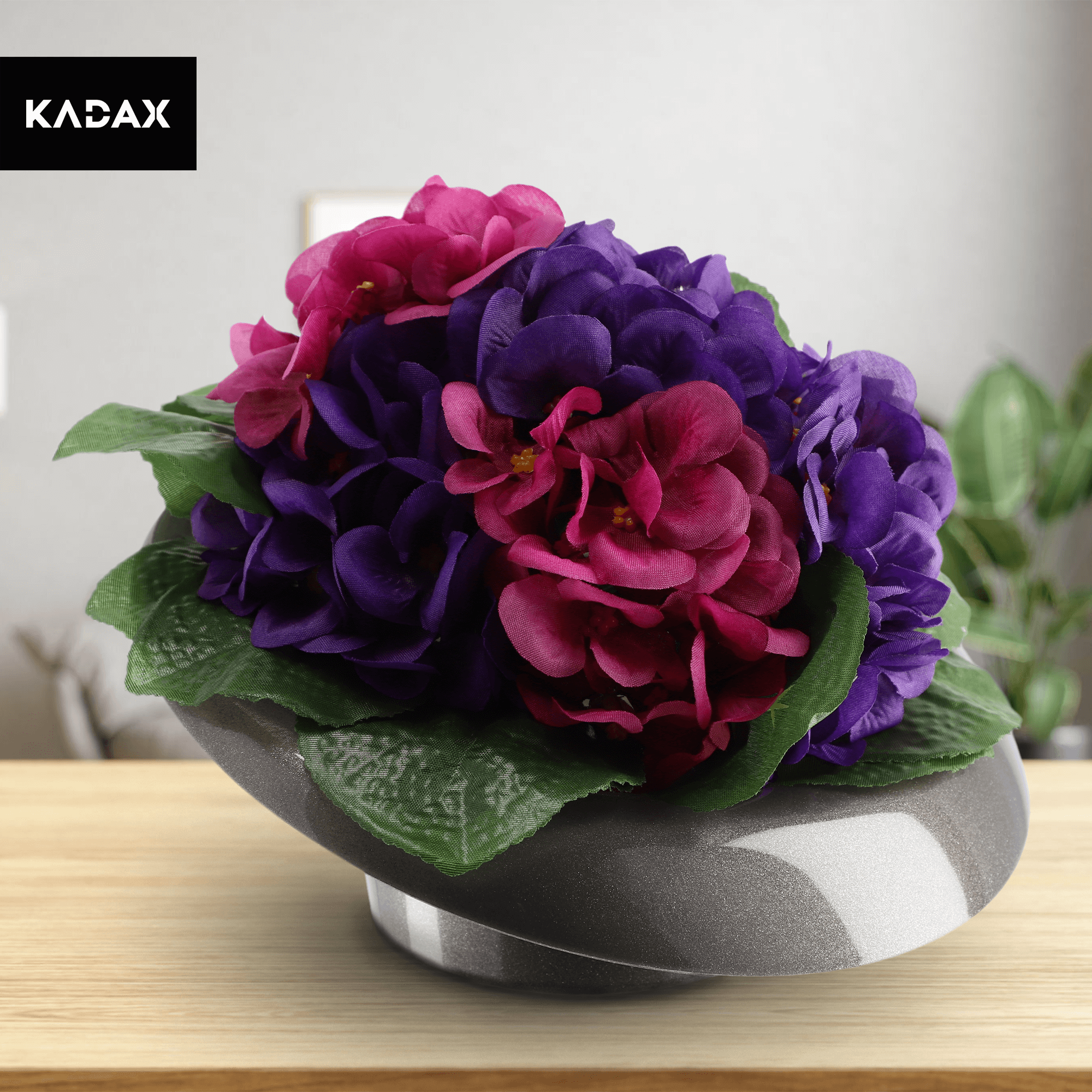 Ikebana na kwiaty okrągłą 8 x 17 cm, grafit