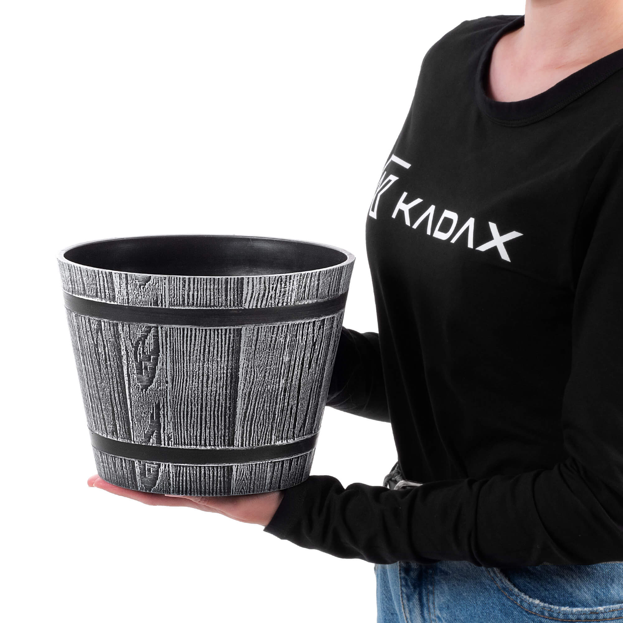 Donica na kwiaty Sori 23 cm, jasny szary