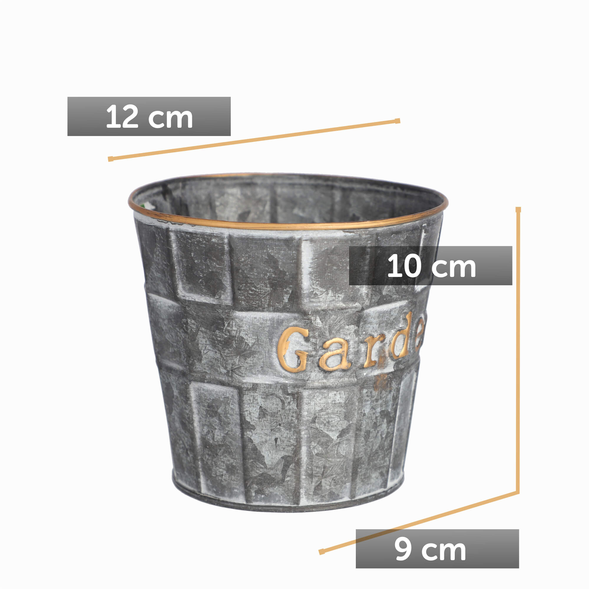 Doniczka na kwiaty okrągła 12 cm, szara